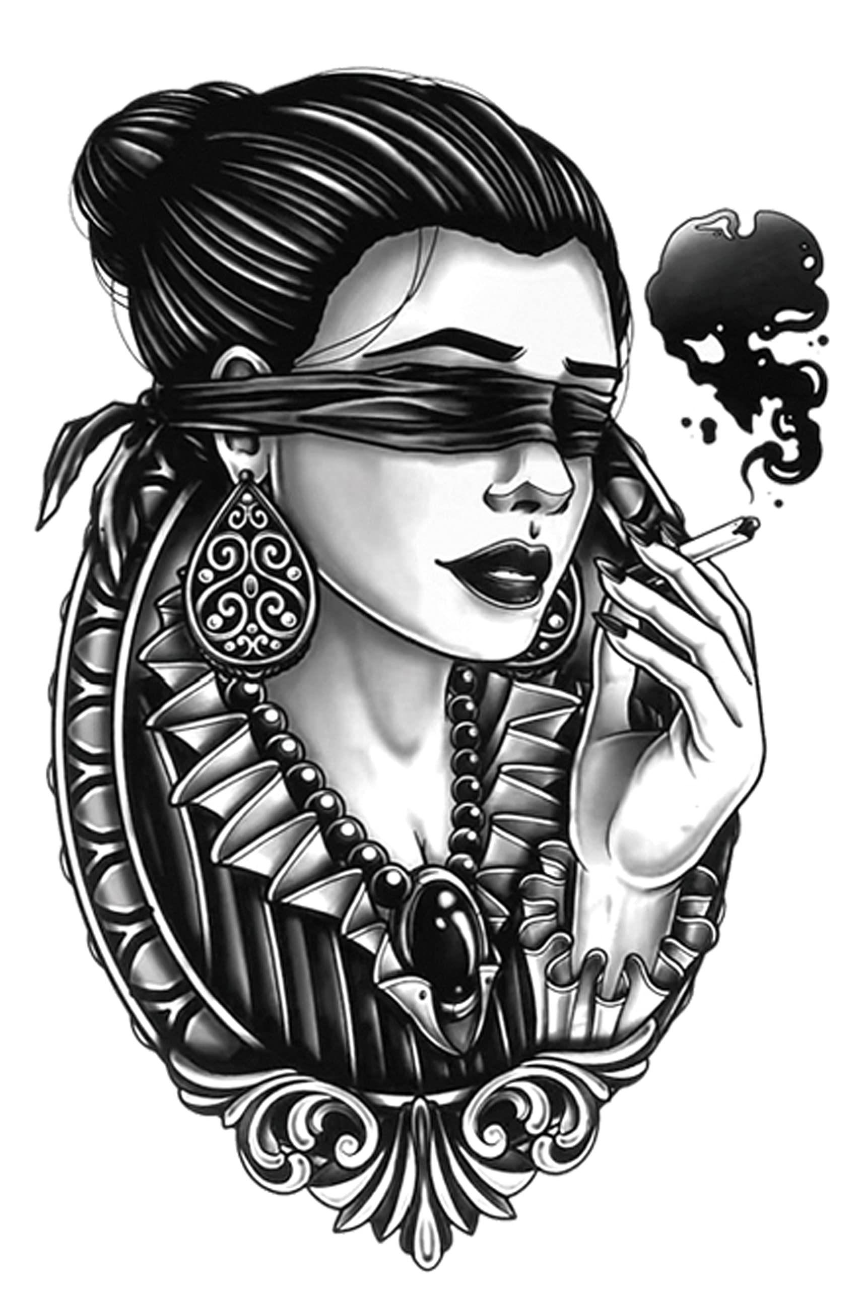 Waterproof Temporary Tattoo Stickers for Men & Women - 3D Realistic Flowers, Butterflies, Stars, Angels, Wolves & Armband Designs (19x12cm) | Perfect for Parties, Halloween, Cosplay & Body Art