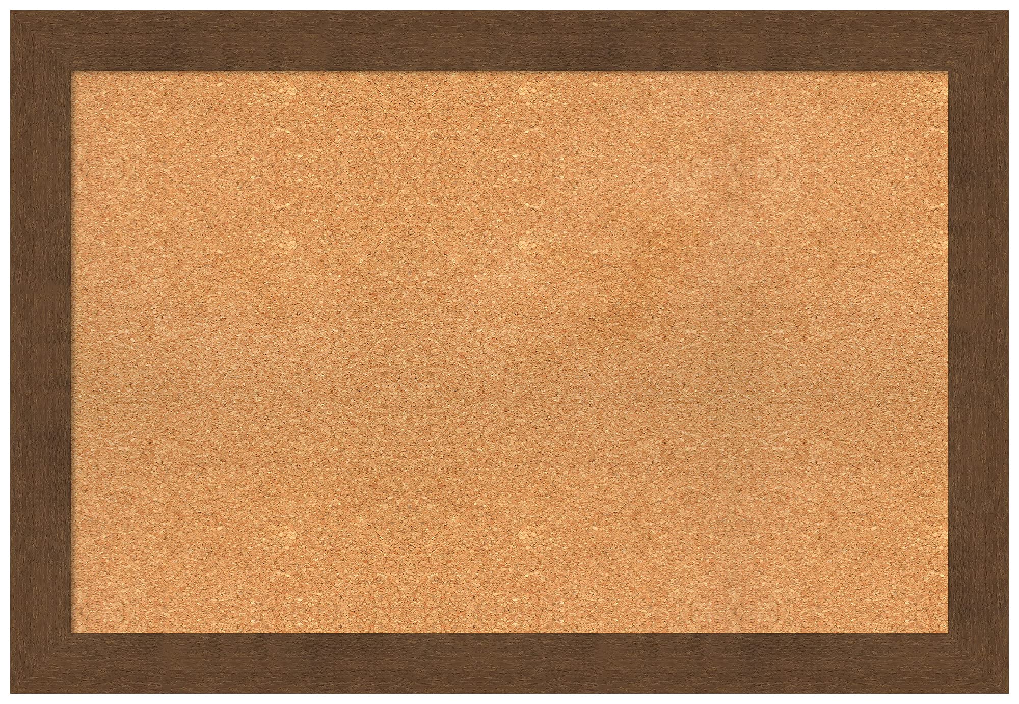 Natural Custom Cork Bulletin Board 38x26 Inches - Personalized Size Options, Carlisle Brown Wood Frame - Pin Board for Office, Home, School & Dorm Organization - Large Wall Memo Board for Notes & Reminders