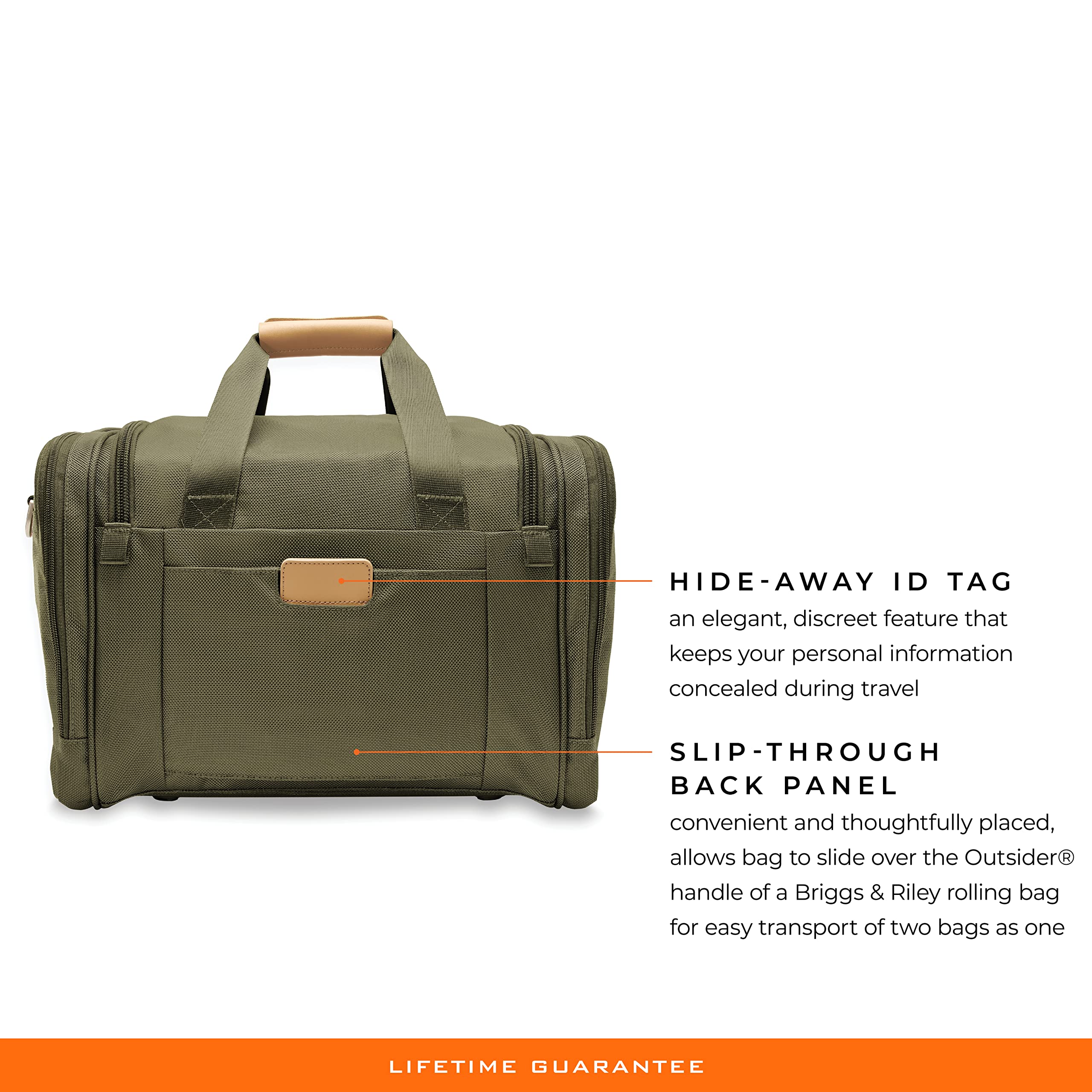 Briggs & Riley Premium Expandable Travel Duffel Bag - Carry-On Luggage for Business & Leisure Trips - Durable, Water-Resistant & Spacious for Gym, Weekend Getaways & Air Travel