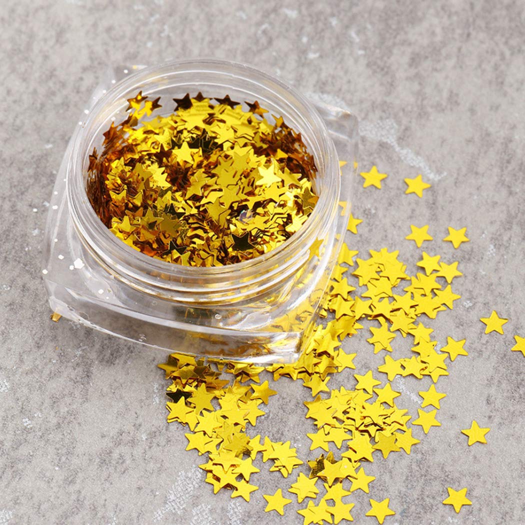 SOWUNO 4 Boxes Nail Sequins - Shining Glitter Nail Flakes for Manicure & Nail Art Decor | DIY Nail Designs, Salon Professional Use, Party & Special Occasion Nail Accessories