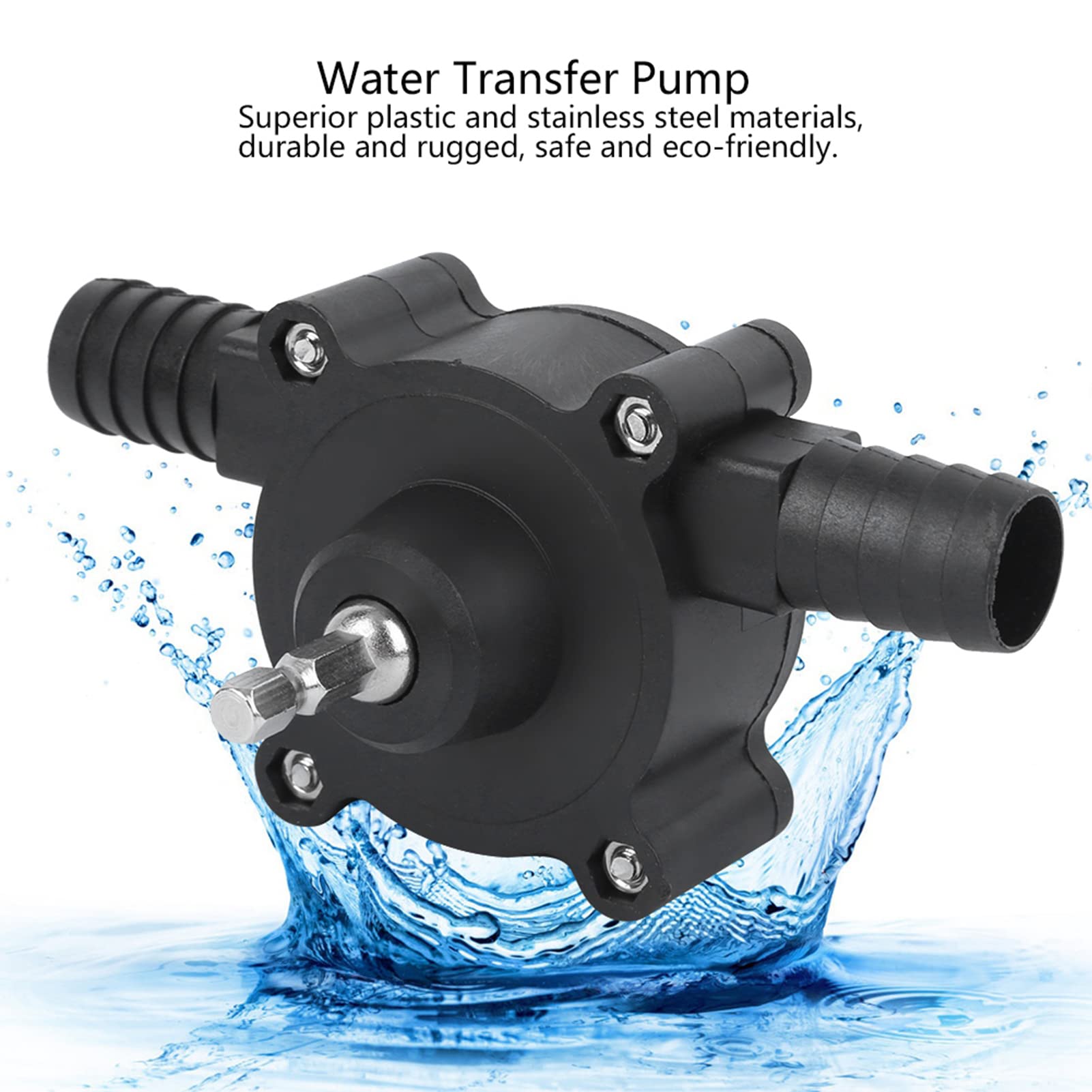 Hand Electric Drill Pump - Portable Self Priming Water Transfer Pump for Household & DIY Projects | Mini Centrifugal Water Pump Powered by Electric Drill | Perfect for Gardening, Car Washing & Emergency Water Transfer