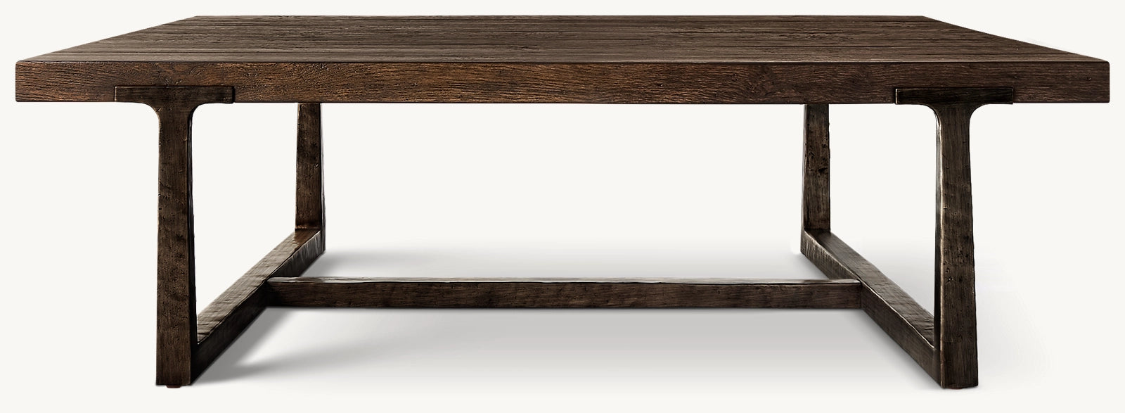 Modern T Brace Coffee Table - Sturdy Industrial Style Accent Table for Living Room, Office & Lounge Areas | Perfect for Small Spaces, Apartments & Home Decor