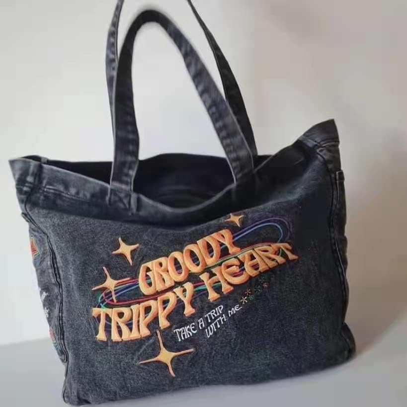 Women's Crossbody Bags - Stylish Denim Shoulder Bag with Embroidery & Zipper Closure | Casual Purse for Travel, Shopping & Everyday Use