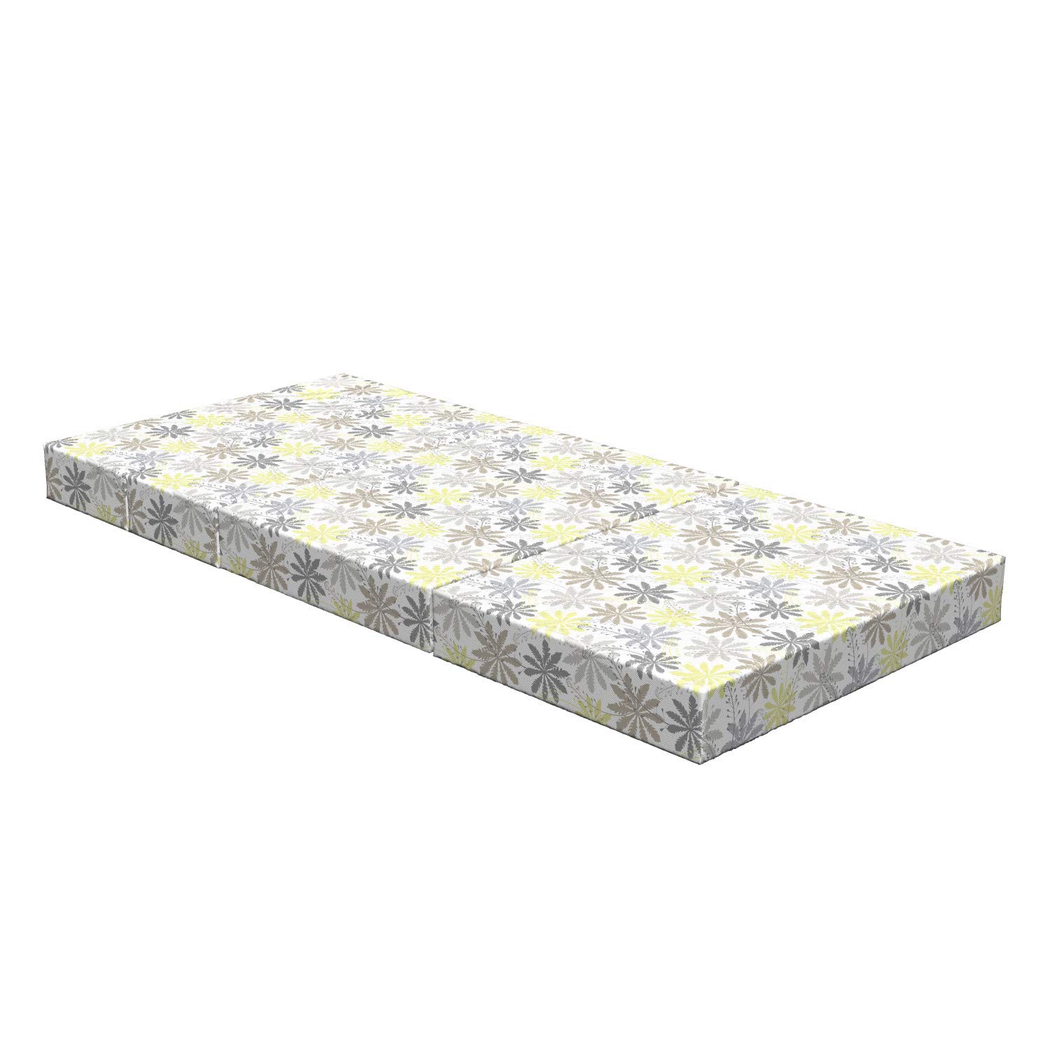 Ambesonne Floral Foldable Mattress - Shepherd's Purse Pattern, 74.8