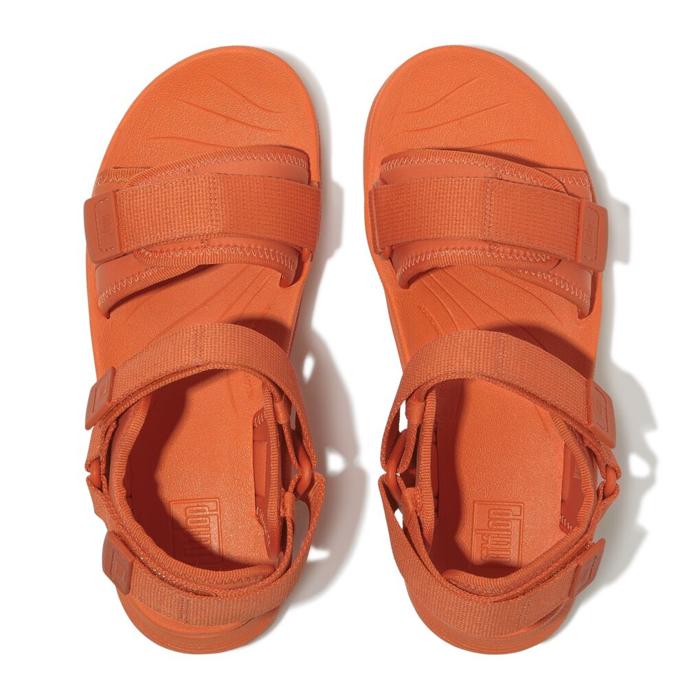 FitFlop Neo D Hyker Sandals for Women - Comfortable Walking & Hiking Shoes - Lightweight & Supportive Footwear - Perfect for Travel, Outdoor Adventures & Casual Wear (Satsuma)