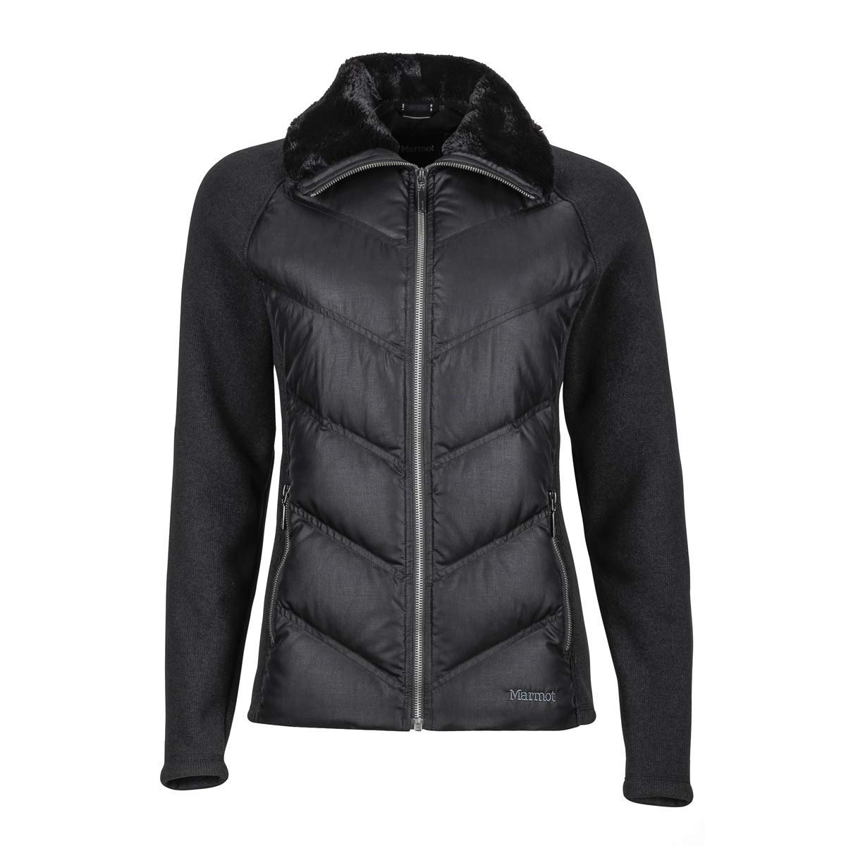MARMOT Women's Thea Jacket - 700-Fill Down Insulated Hybrid Winter Coat with Fleece Sleeves & Faux Fur Collar | Water-Resistant, Lightweight Puffer Jacket for Hiking, Skiing & Cold Weather Outdoor Activities