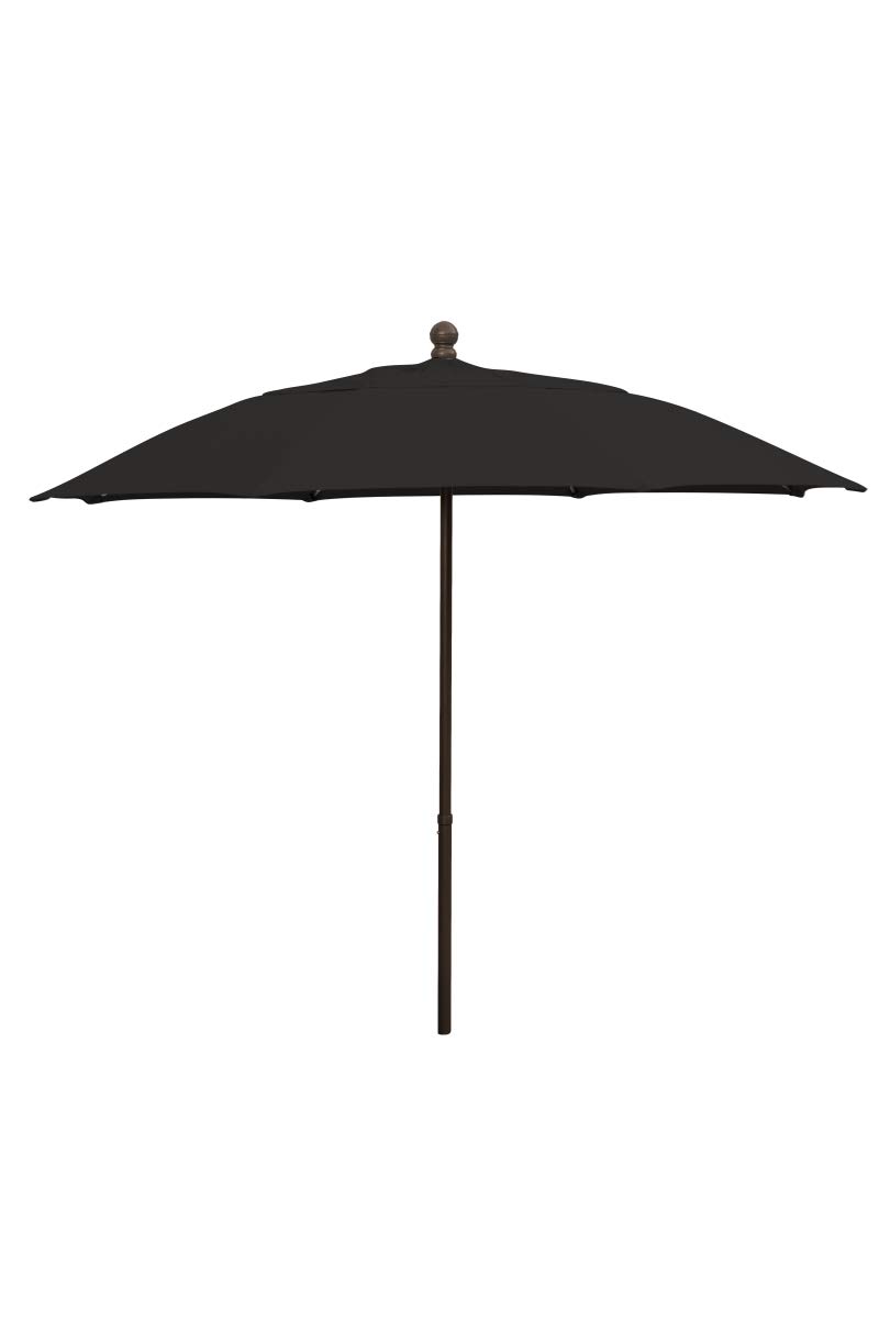 Fiberbuilt 9' Octagonal Patio Umbrella with Push-Up Mechanism - Champagne Bronze Frame & Black Spun Polyester Canopy | Perfect for Outdoor Dining, Poolside Lounging, and Backyard Relaxation
