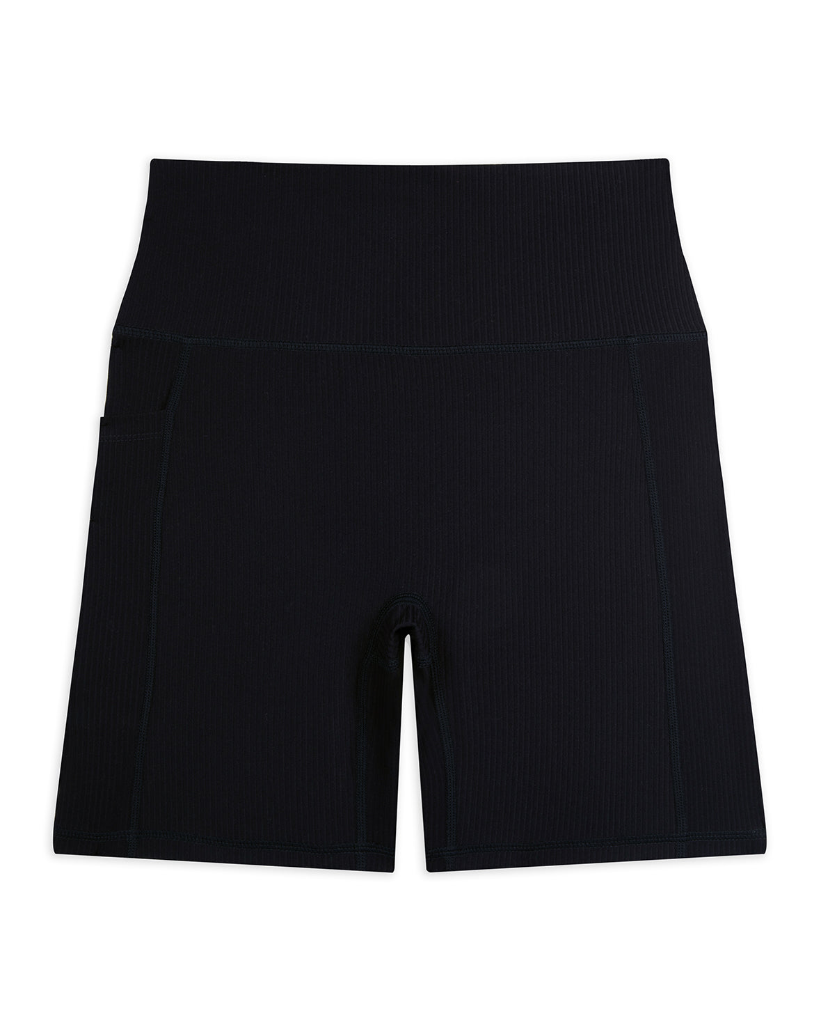 SoftSculpt Rib Cycling Shorts for Women - High Waist Breathable Bike Shorts - Black - Perfect for Cycling, Workouts & Casual Wear