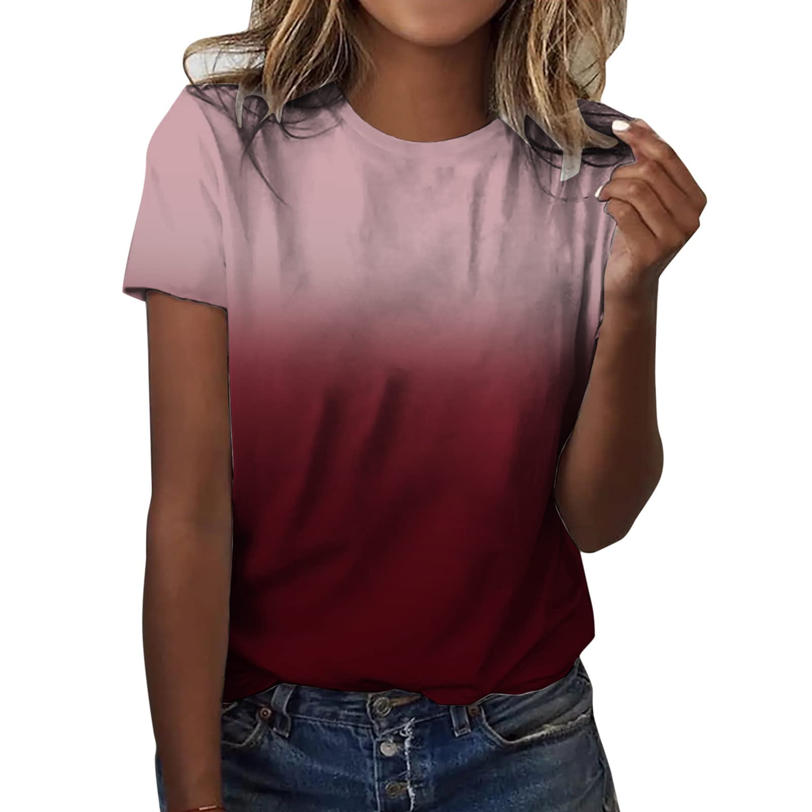Women's Summer Casual O-Neck Tank Top - Short Sleeve Loose Fit Workout Shirt - Breathable White Thermal Tee for Yoga, Running & Everyday Wear