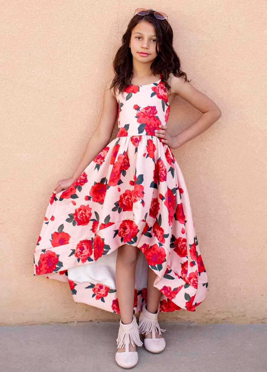 Elegant Pearl Shell Floral Dress for Women - Perfect for Weddings, Parties & Special Occasions