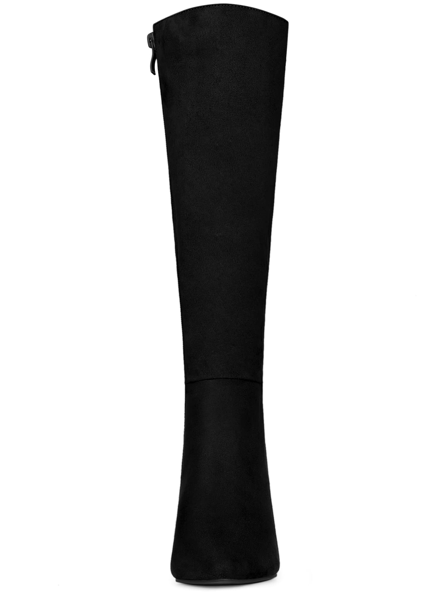 Allegra K Women's Pointed Toe Stiletto Heel Knee High Boots - Sexy Fashion Booties for Women, Comfortable High Heel Boots for Party, Night Out & Office Wear
