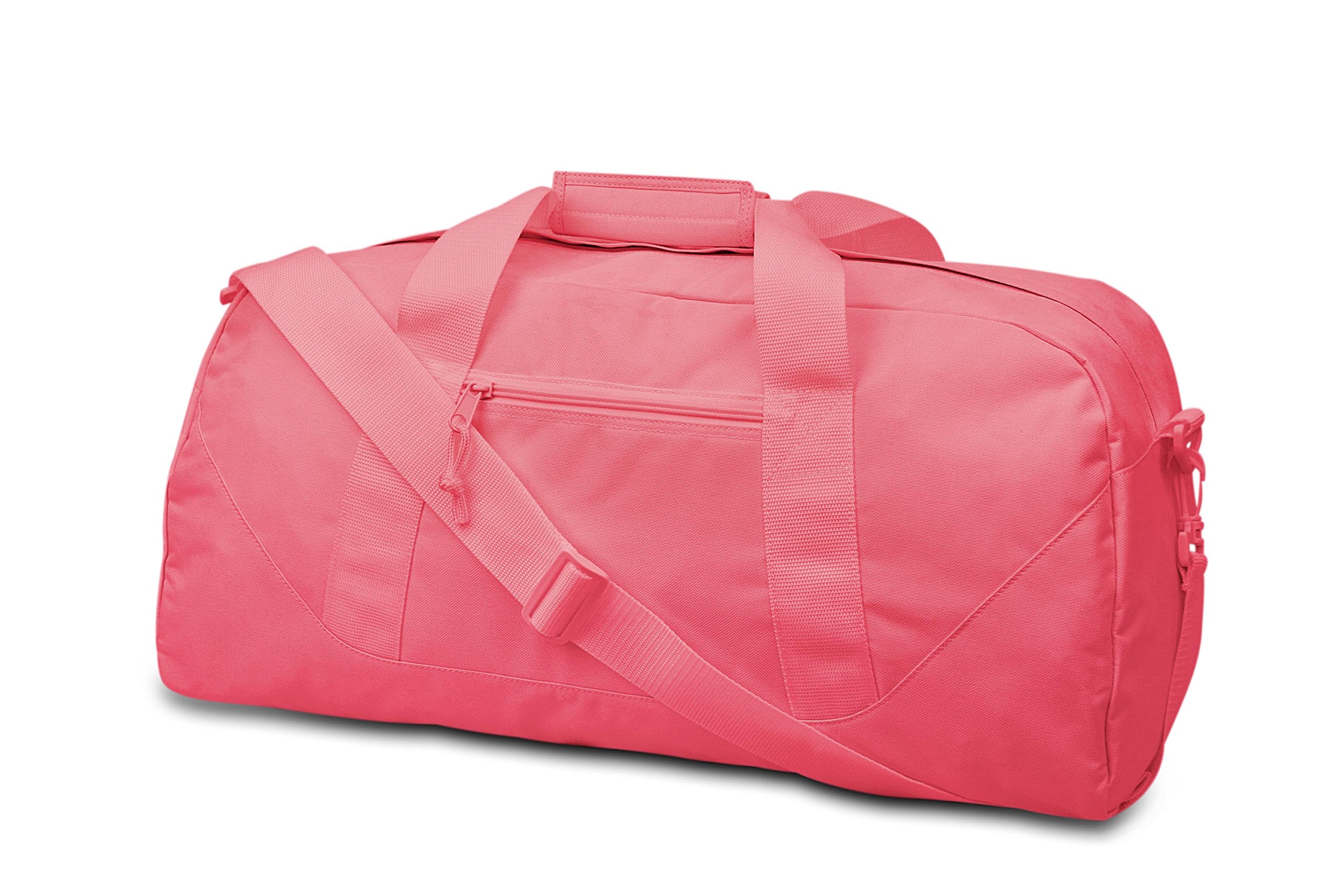 Large Square Duffel Bag in Hot Pink - Perfect for Travel, Gym, Sports & Weekend Getaways