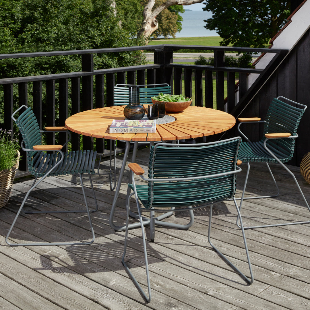 Premium Round Outdoor Patio Table - Durable Weather-Resistant Garden Dining Set for Backyard, Deck, Poolside & BBQ Gatherings