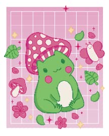 A Cute Mushroom Frog