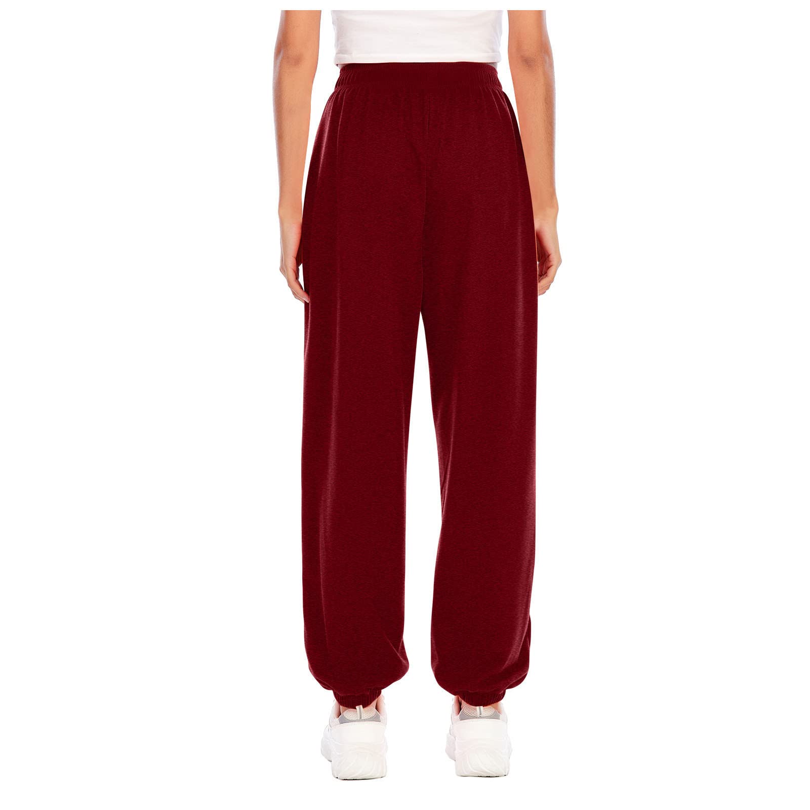 High Waisted Women's Sweatpants - Elastic Wide Leg Jogger Pants with Cinch Bottom for Workout, Yoga & Lounge Wear | Comfortable Athletic Sweatpants for Running, Gym & Casual Wear