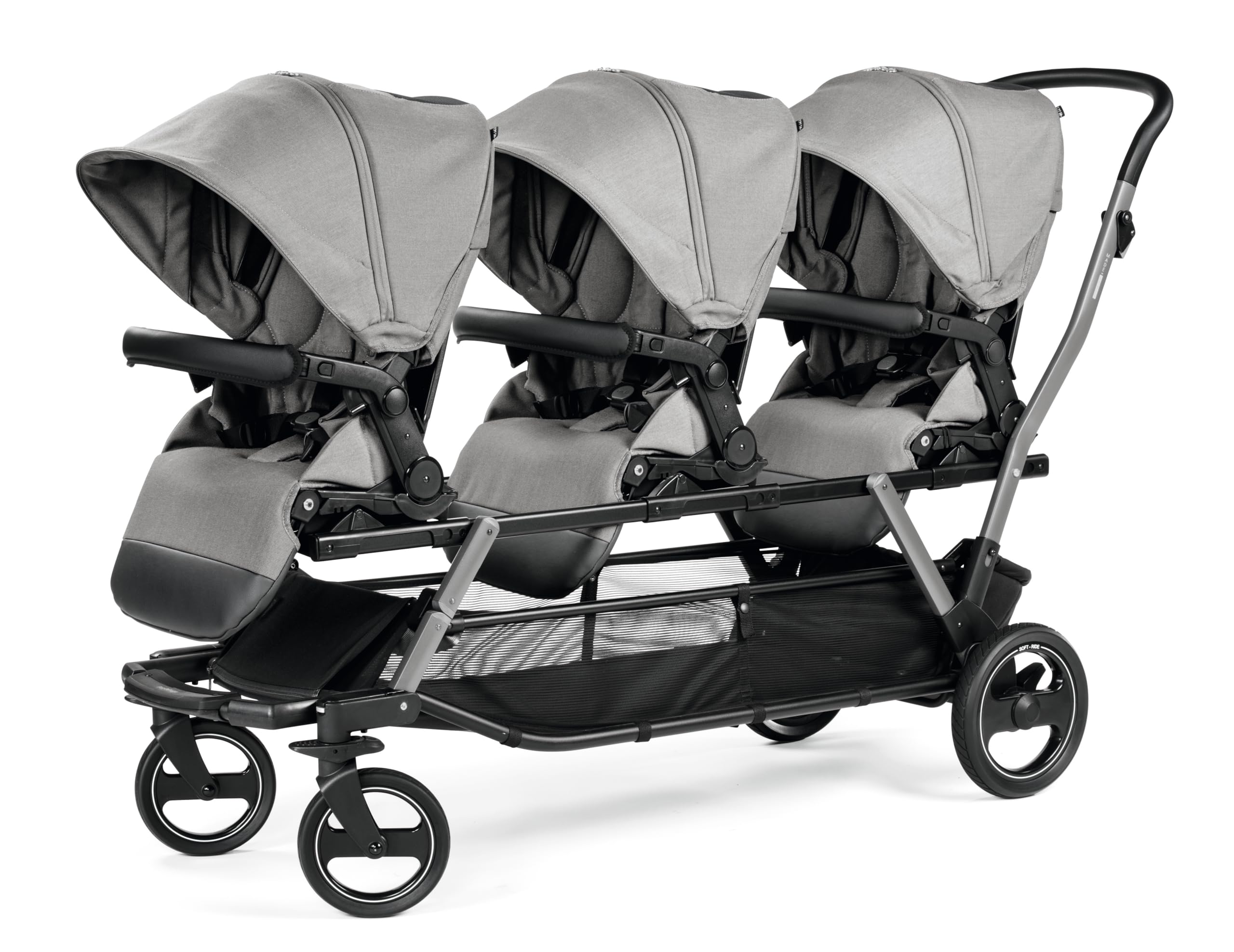 Peg Perego Pop Up Stroller Seat for Triplette, Duette & Team Strollers - Premium Italian-Made Baby Carrier - Mercury Color - Perfect for Twins, Triplets & Sibling Outings