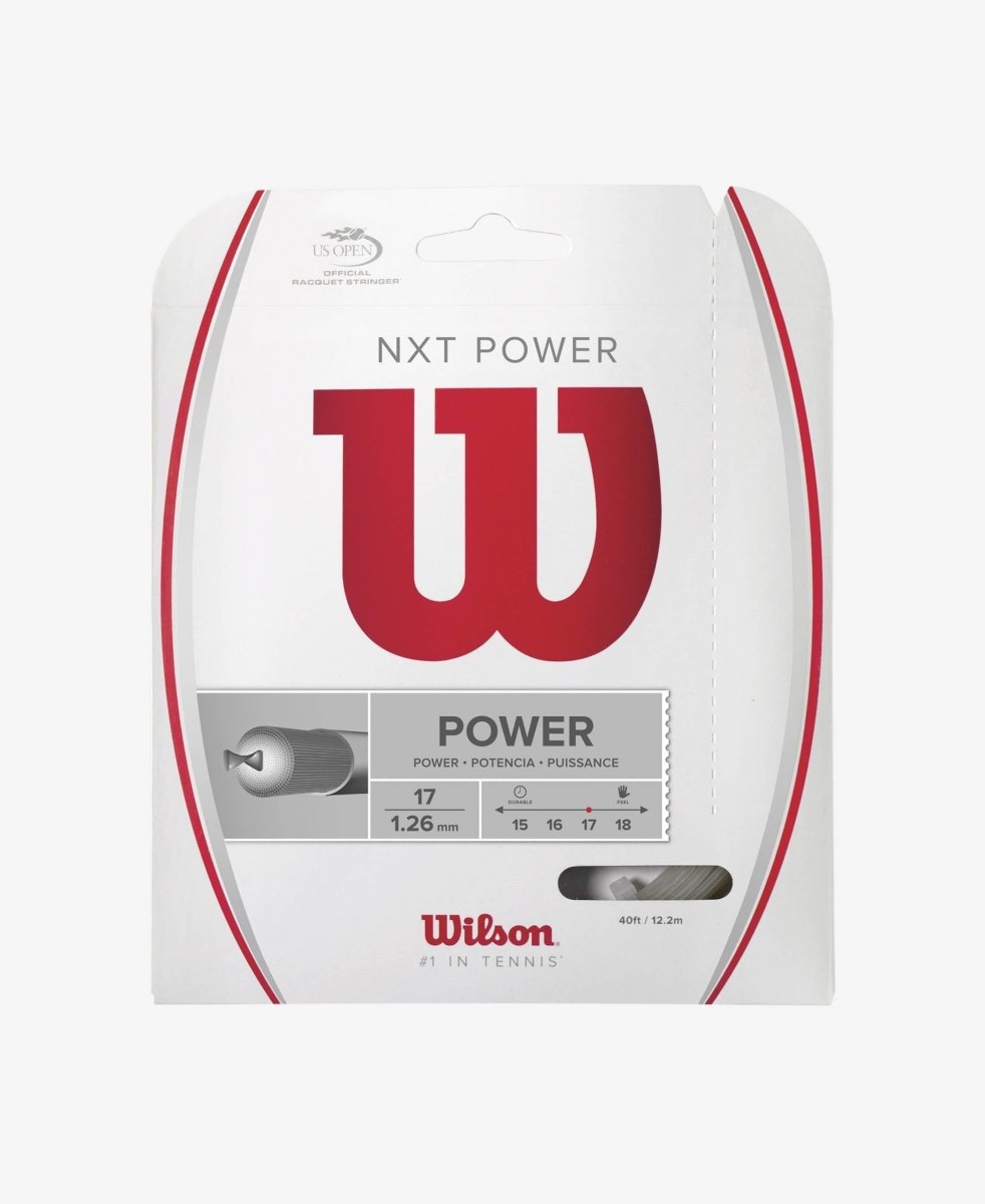 Wilson NXT Power 17 Tennis String Set - Premium Synthetic Gut for Power & Control - Perfect for Competitive Play & Tournament Matches