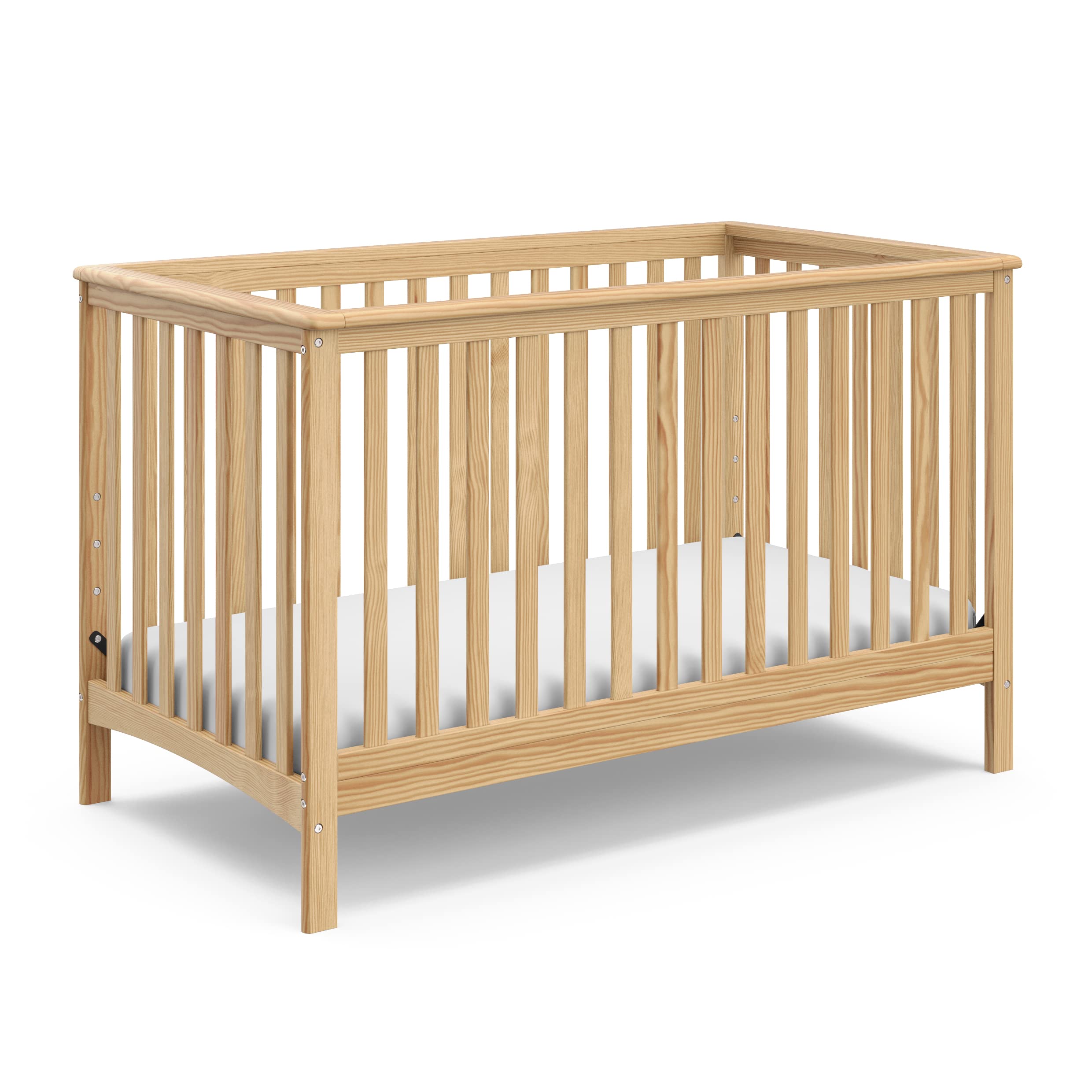 Storkcraft Hillcrest 4-in-1 Convertible Baby Crib in Natural Finish - Transforms to Daybed, Toddler Bed & Full Size Bed | Fits Standard Full Size Mattress | Adjustable Height Base | Perfect for Nursery, Bedroom & Growing Kids