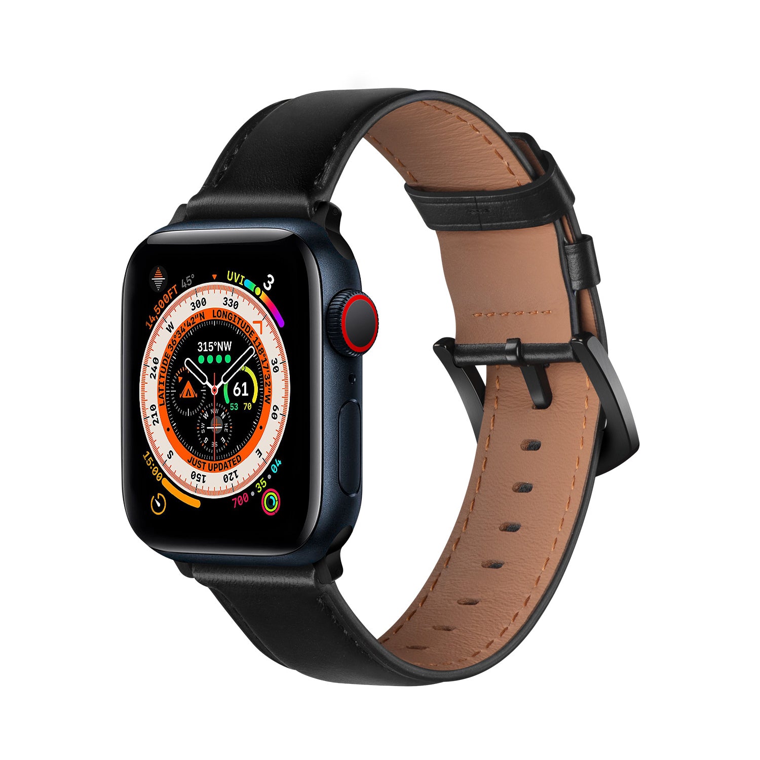 Genuine Leather Apple Watch Band - VWB100 Compatible with 38mm 40mm 41mm 42mm iWatch Straps - Premium Replacement Wristband for Workout, Business & Daily Wear