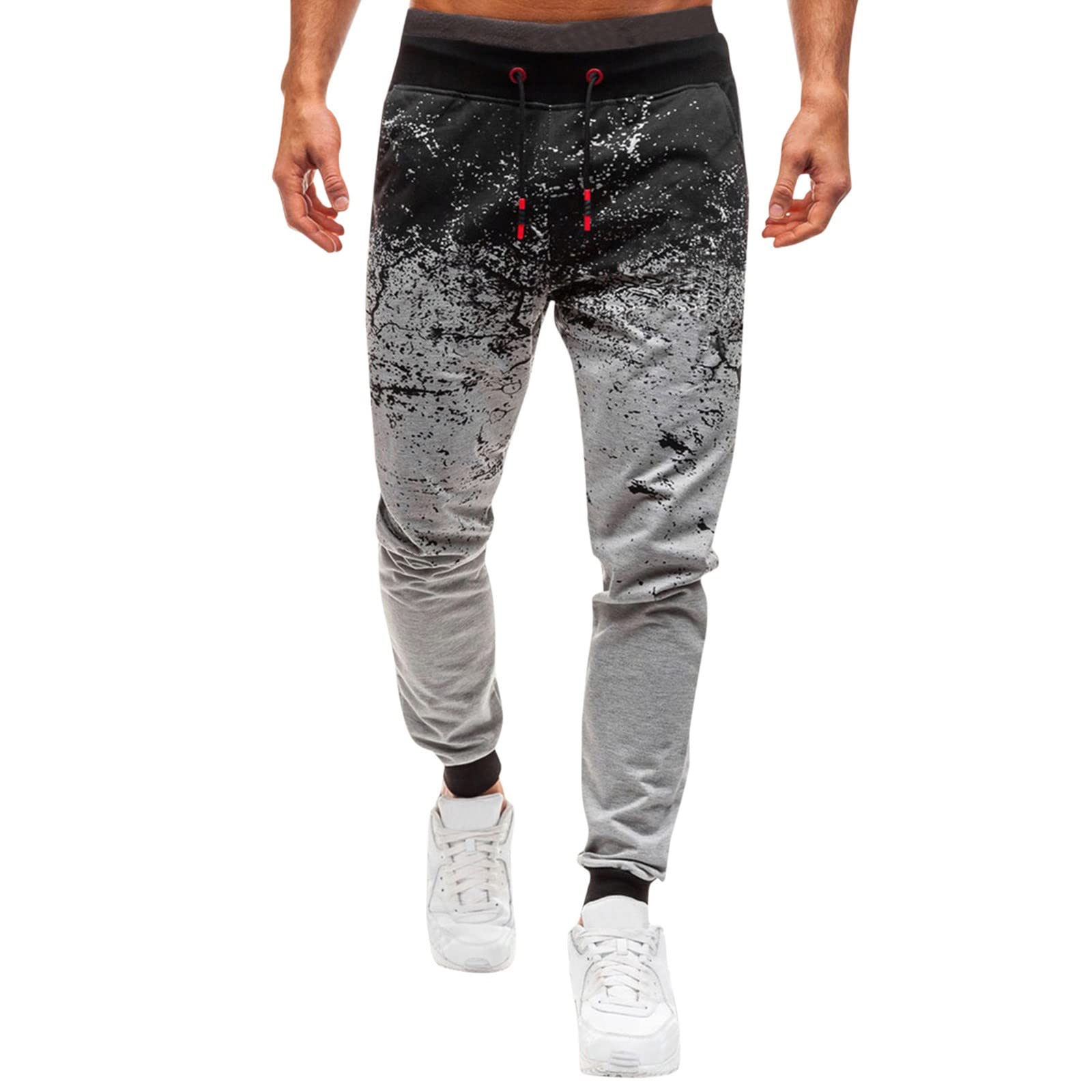 Men's Slim Fit Jogger Pants with Drawstring Waist & Side Pockets - Black Casual Sweatpants for Gym, Lounge & Everyday Wear