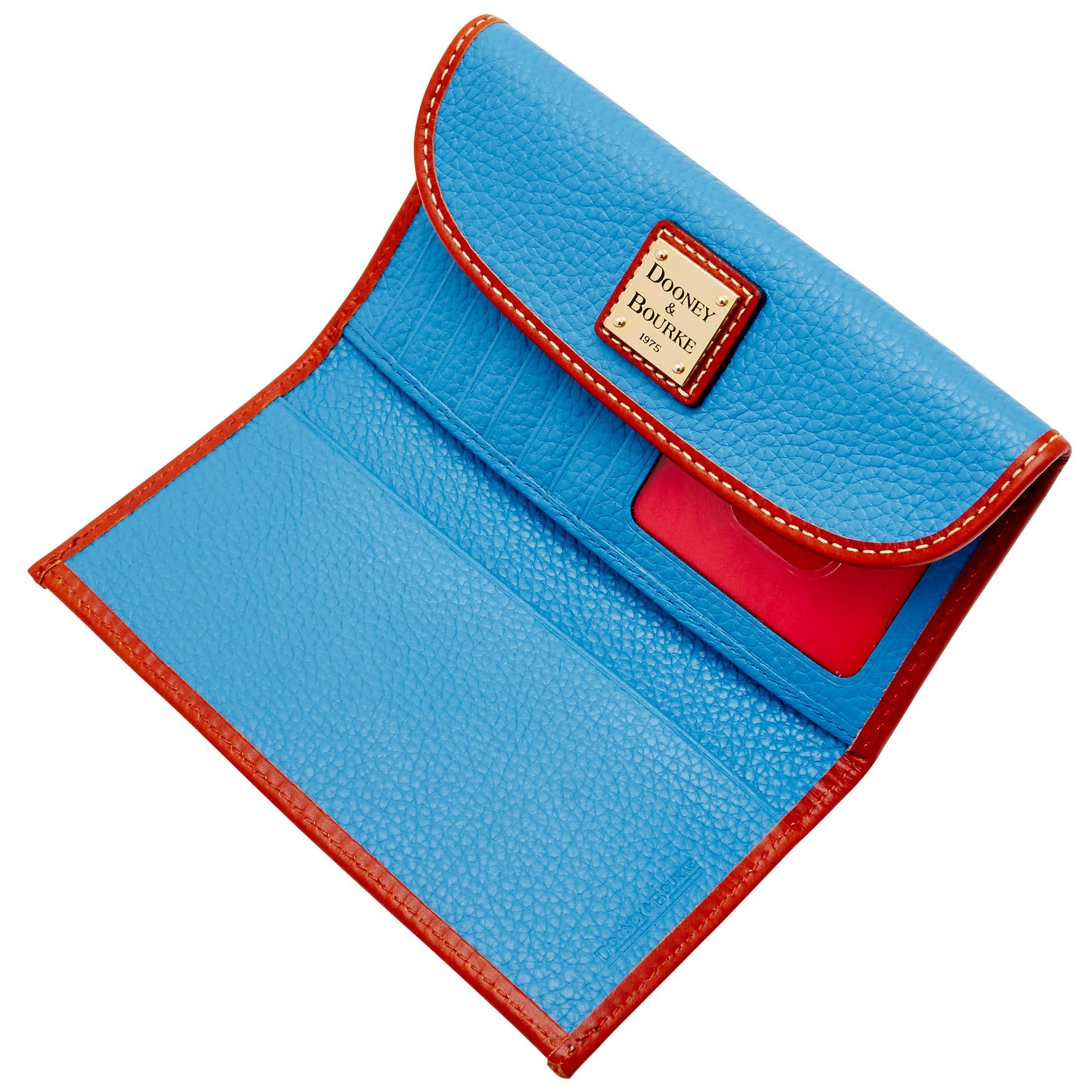 Dooney & Bourke Women's Pebble Grain Leather Continental Clutch & Trifold Wallet - Multiple Card Slots, RFID Protection - Perfect for Work, Travel & Evening Events