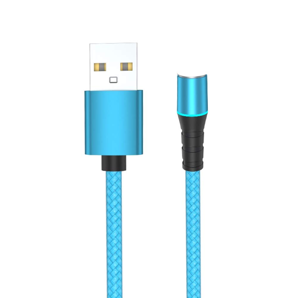 **5A Fast Charging Cable with Magnetic Adsorption - Micro USB & Type-C Phone Charger Cord (2m, Blue) - Compatible with Smartphones | Perfect for Home, Office & Travel**