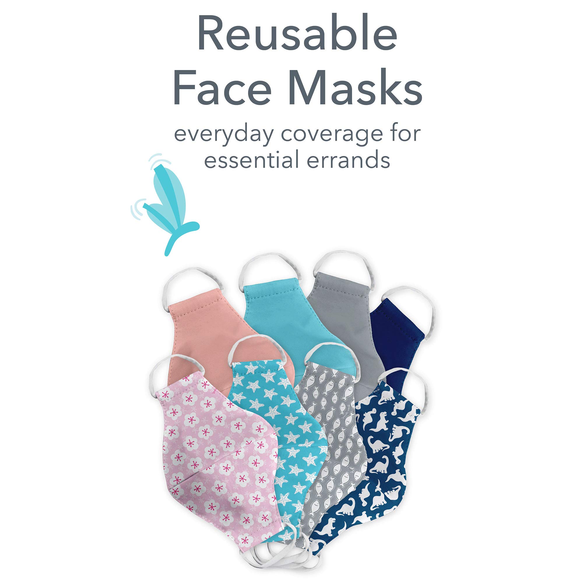 i play. by green sprouts Reusable Face Mask for Kids - Soft, Breathable & Washable Fabric - Perfect for School, Playtime & Outdoor Activities