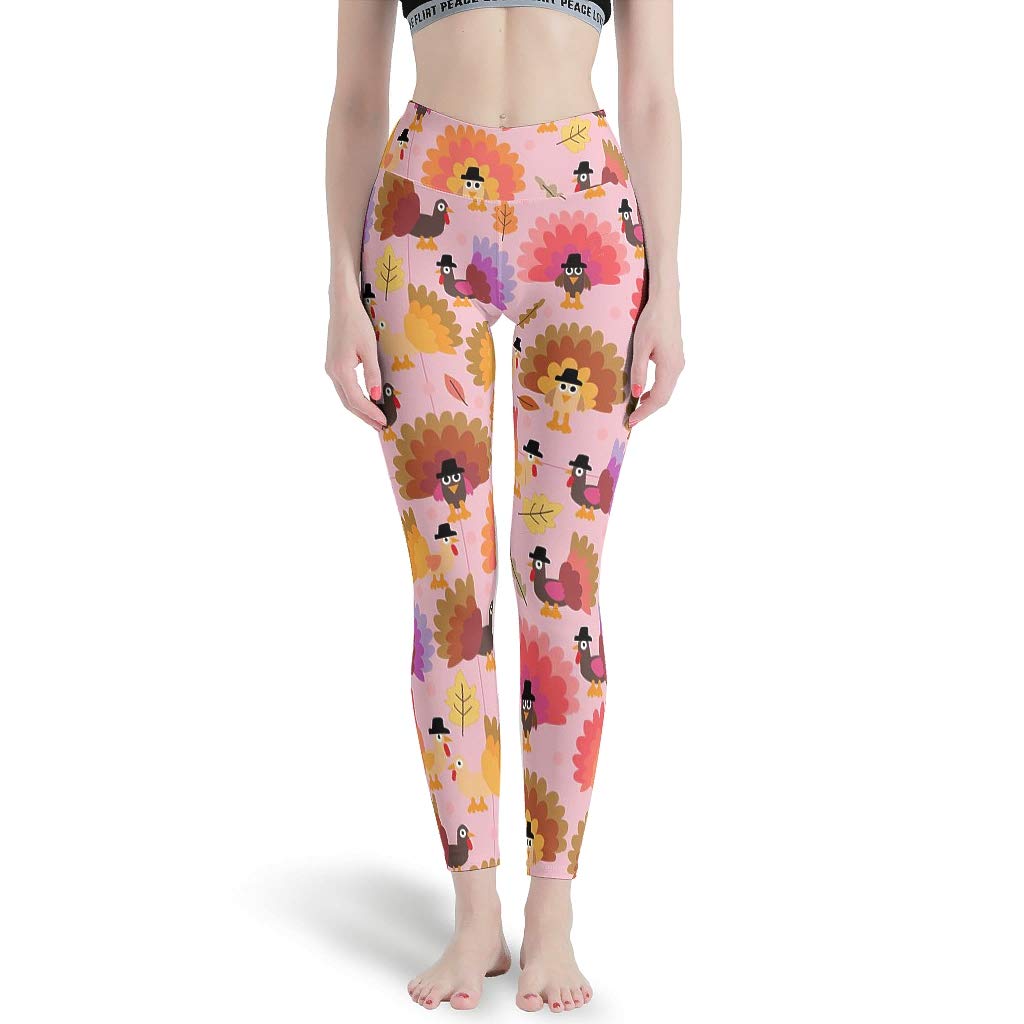 Clubdeer Women's High Waist Yoga Pants - Soft Gym Leggings with Tummy Control for Thanksgiving & Turkey Day Workouts | Perfect for Yoga, Running & Holiday Fitness