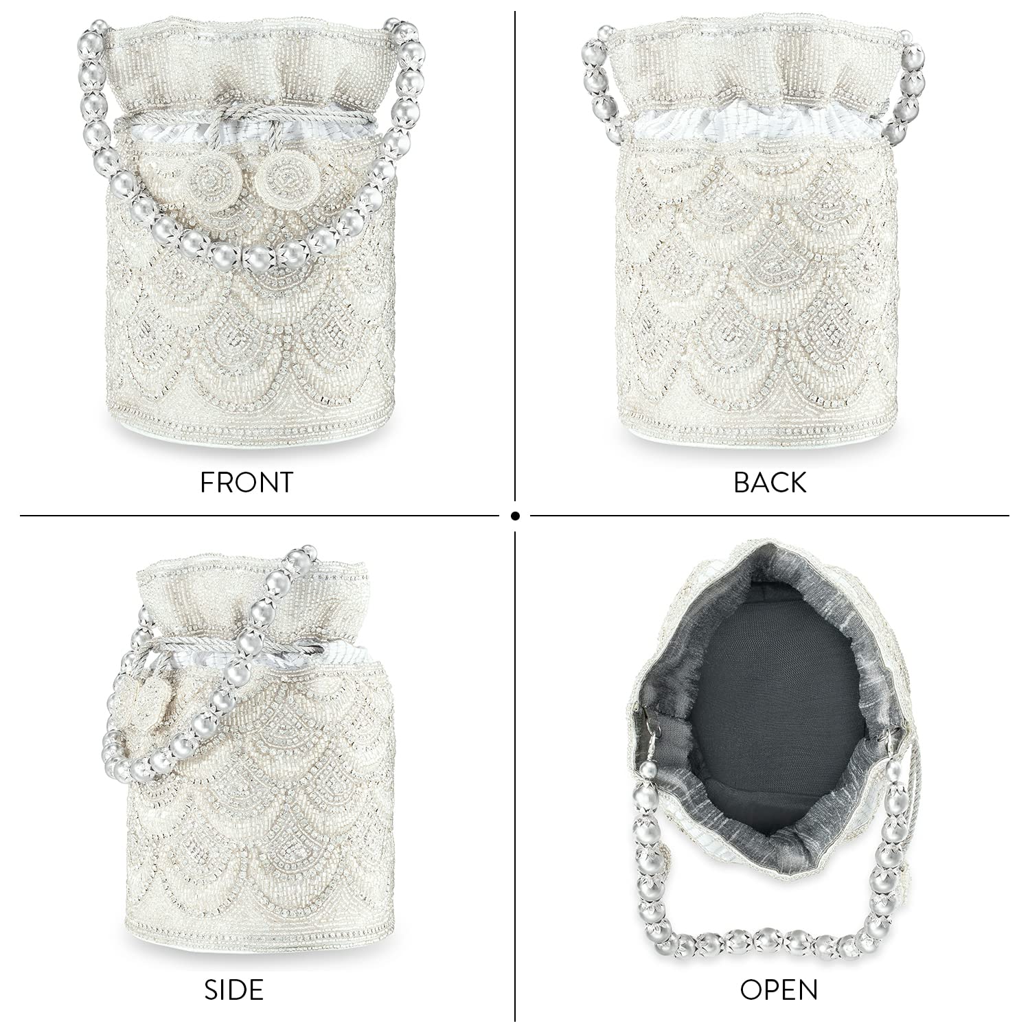 **Aheli Stylish Potli Bags for Women – Elegant Evening Clutch Purse with Drawstring, Perfect for Weddings, Parties & Ethnic Events**