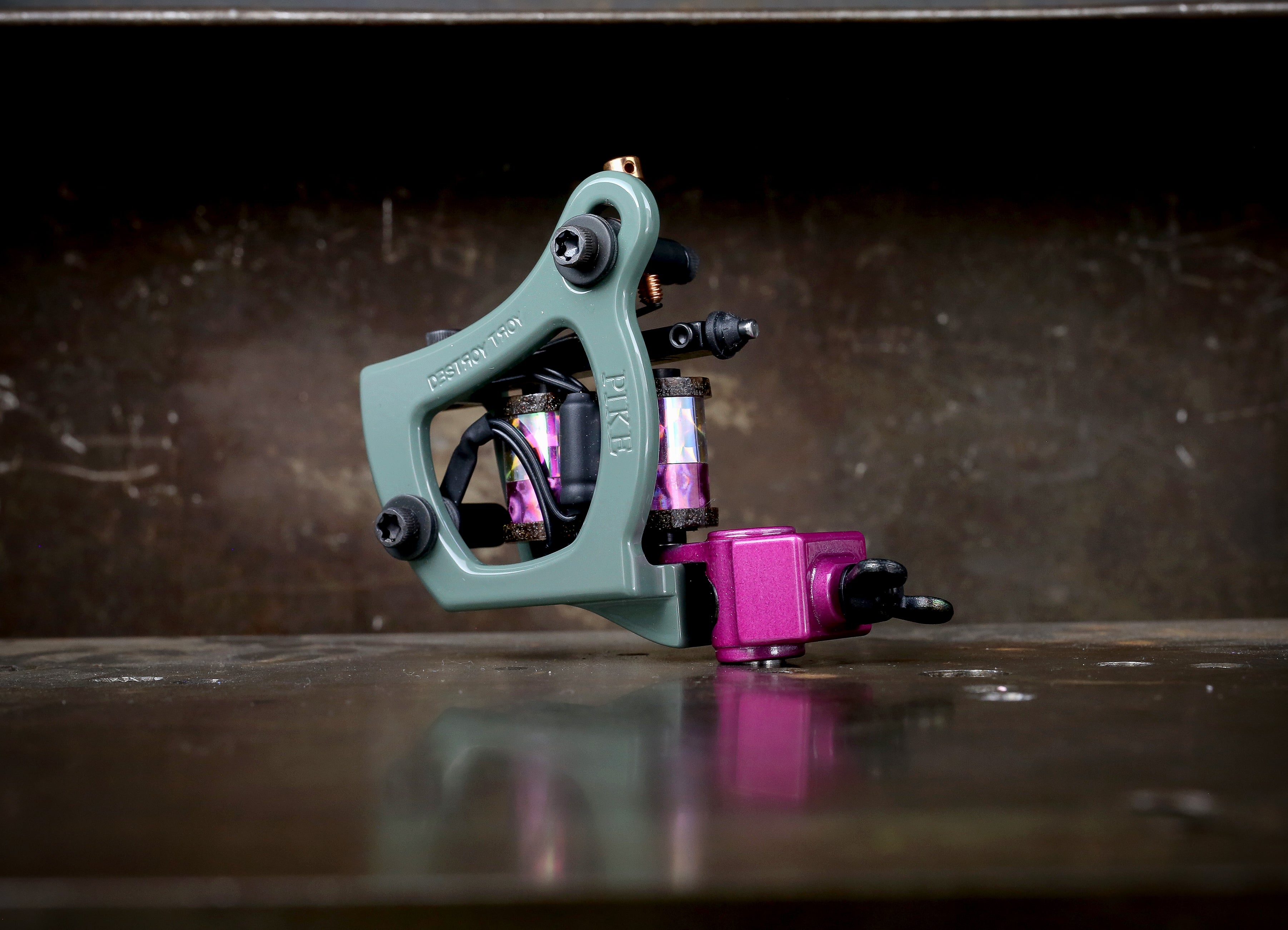Limited Edition Mike Pike x Destroy Troy Teacup Liner - Green & Pink - Perfect for Skateboarding, Streetwear Fashion & Collector's Items