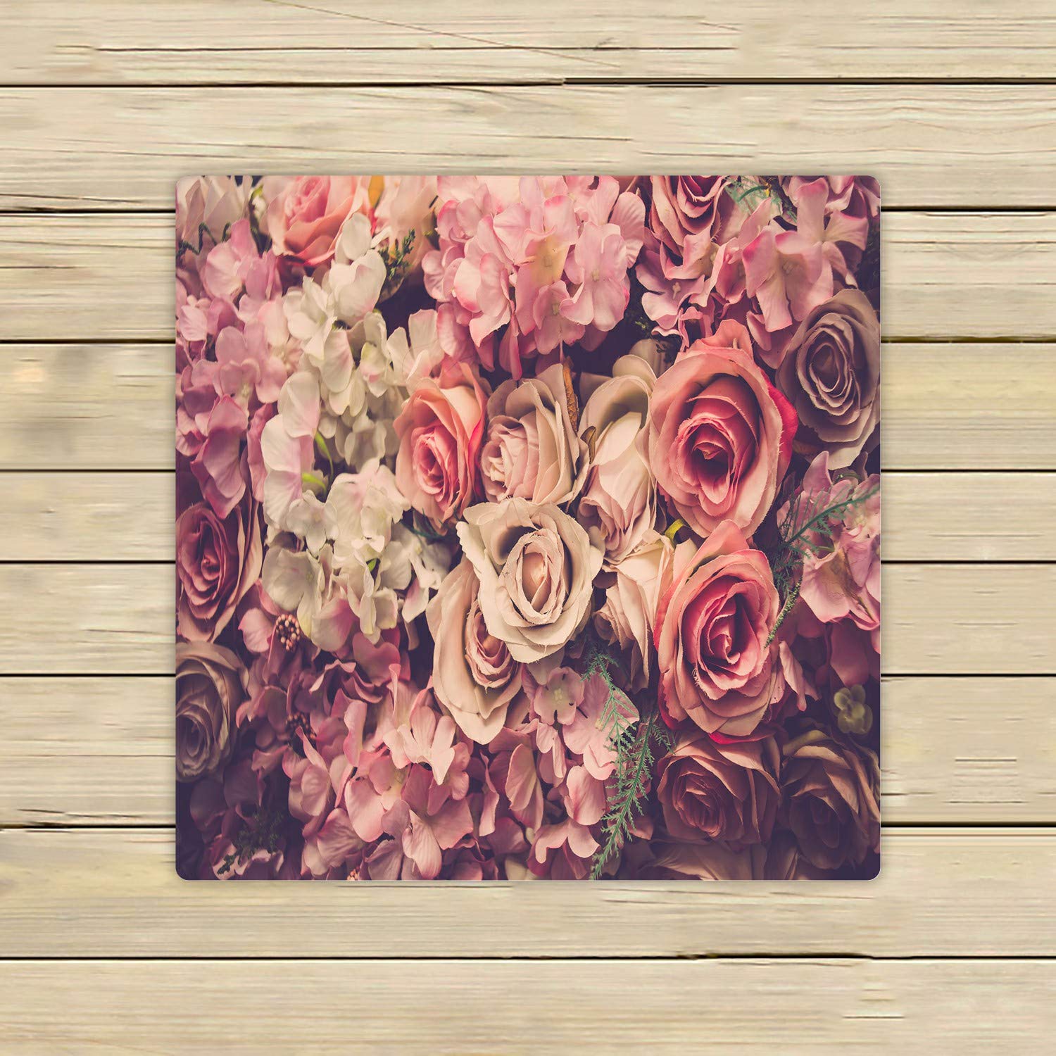 Pink Roses Beach Towel - 13x13 Inch Soft Absorbent Bath & Shower Towel for Home, Travel, Pool, Beach, and Outdoor Use