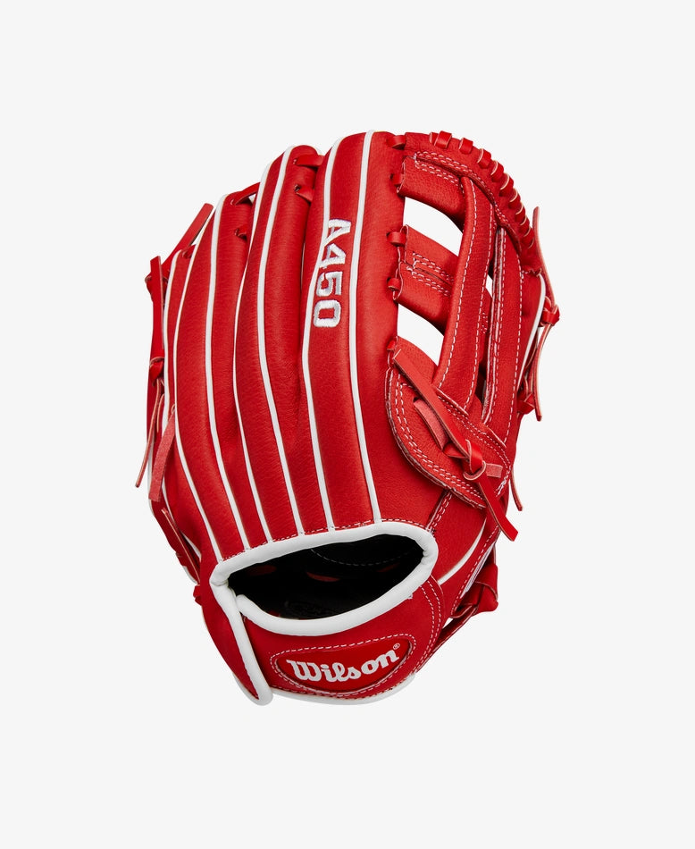 Wilson A450 11-Inch Youth Baseball Glove - Perfect for Little League Practice & Games | Left/Right Hand Options | Premium Leather for Young Players