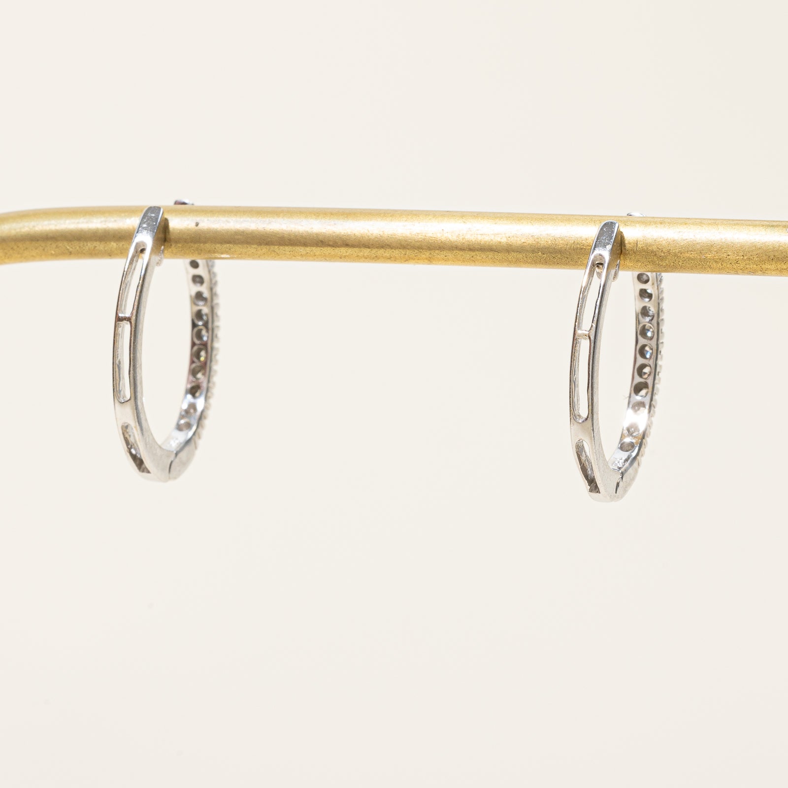 0.24ctw Diamond Hoop Earrings for Women - 14K Gold Plated Cubic Zirconia Stud Earrings | Perfect for Weddings, Parties & Everyday Wear