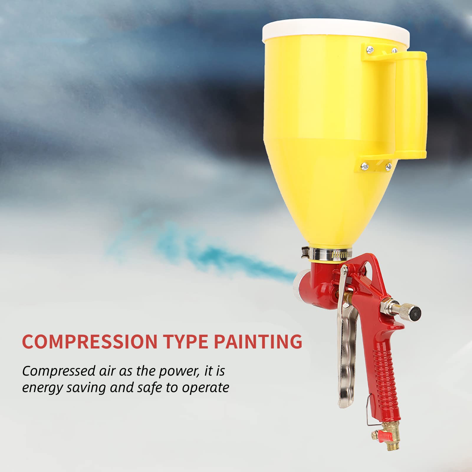 3L 1/4in Air Spray Gun with 4mm/6mm/8mm Nozzles - Professional Plastic Paint Sprayer for Home Furniture, Automotive & DIY Projects | Perfect for Wall Painting, Wood Refinishing & Car Touch-Ups