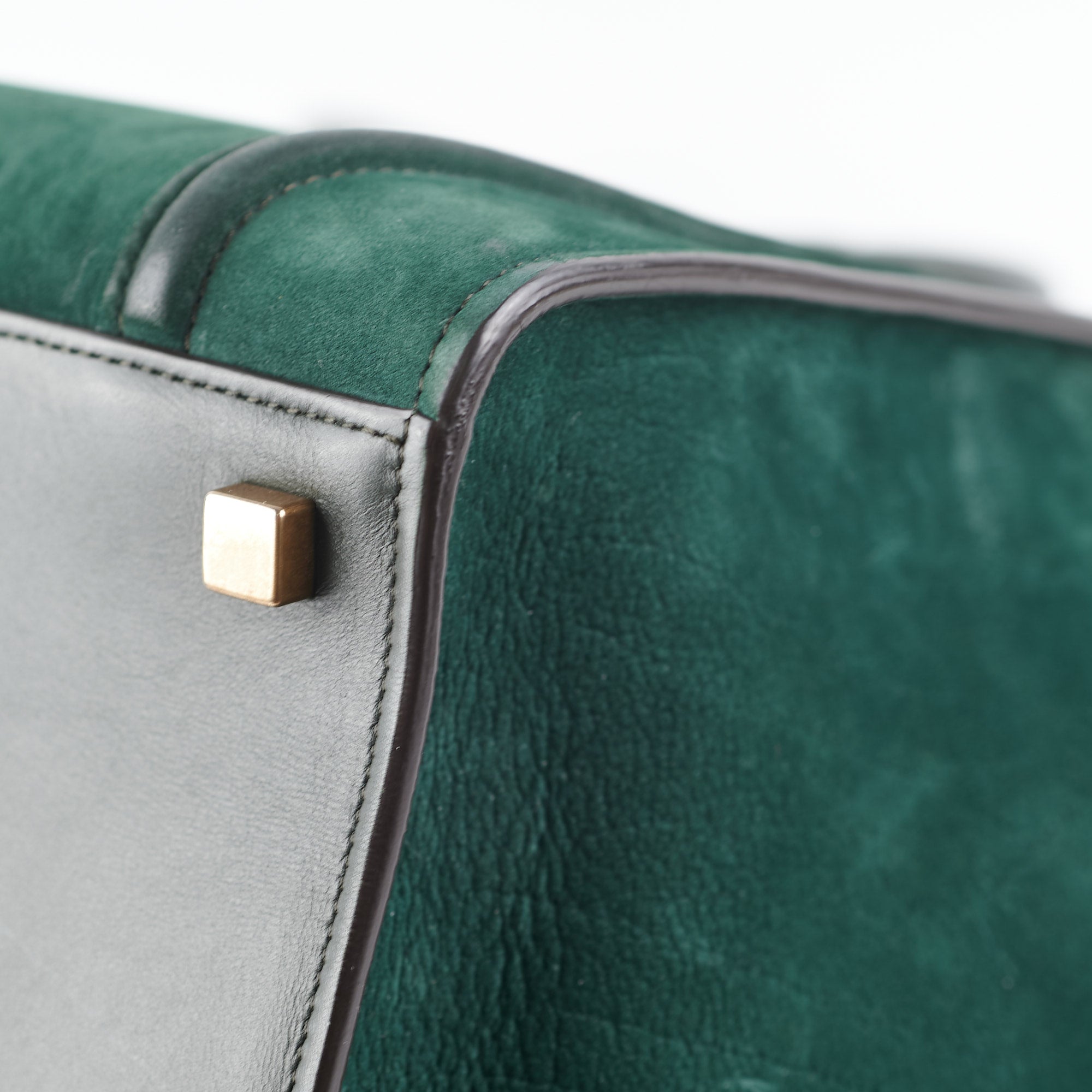 Celine Mini Luggage Handbag in Green | Genuine Leather Crossbody Bag for Women | Perfect for Work, Travel & Everyday Use
