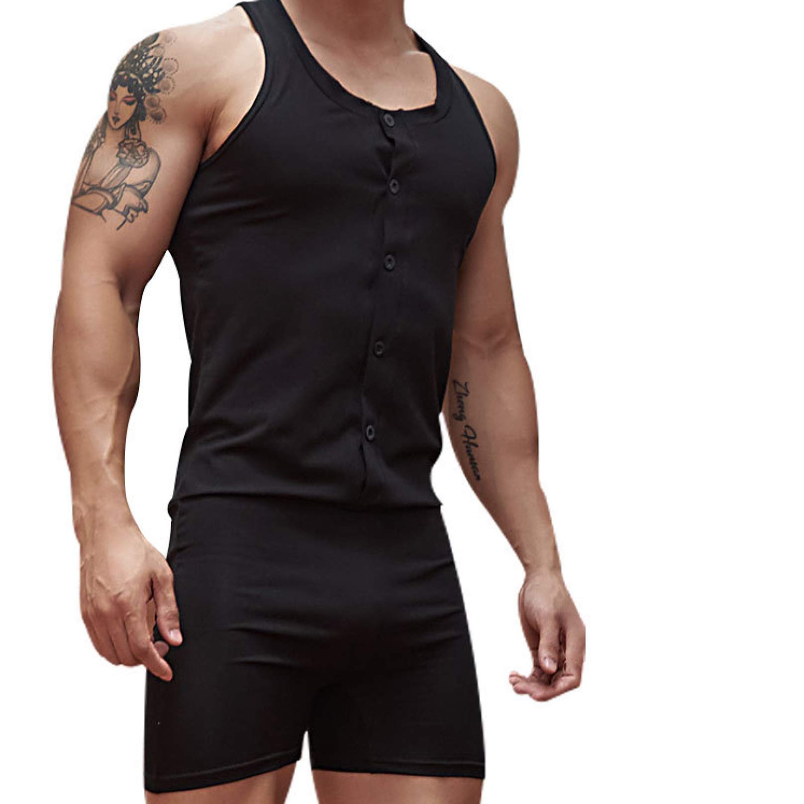 Men's Slim Fit Romper Bodysuit - Tummy Control Shapewear & Body Shaper Underwear for Everyday Wear, Special Occasions and Lingerie Looks