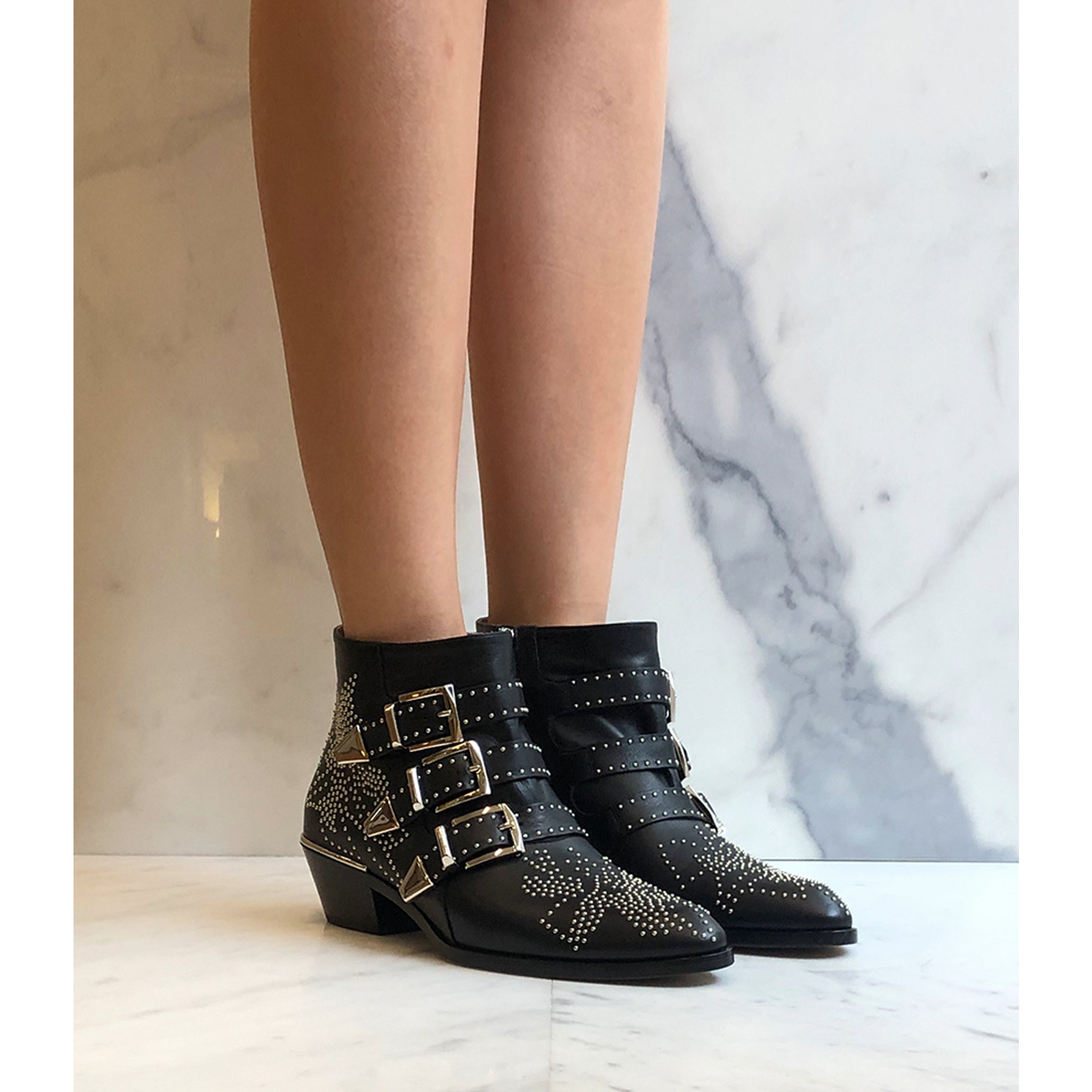 Susanna Women's Low Boots in Black & Silver - Stylish Ankle Boots for Casual Wear, Office & Night Out