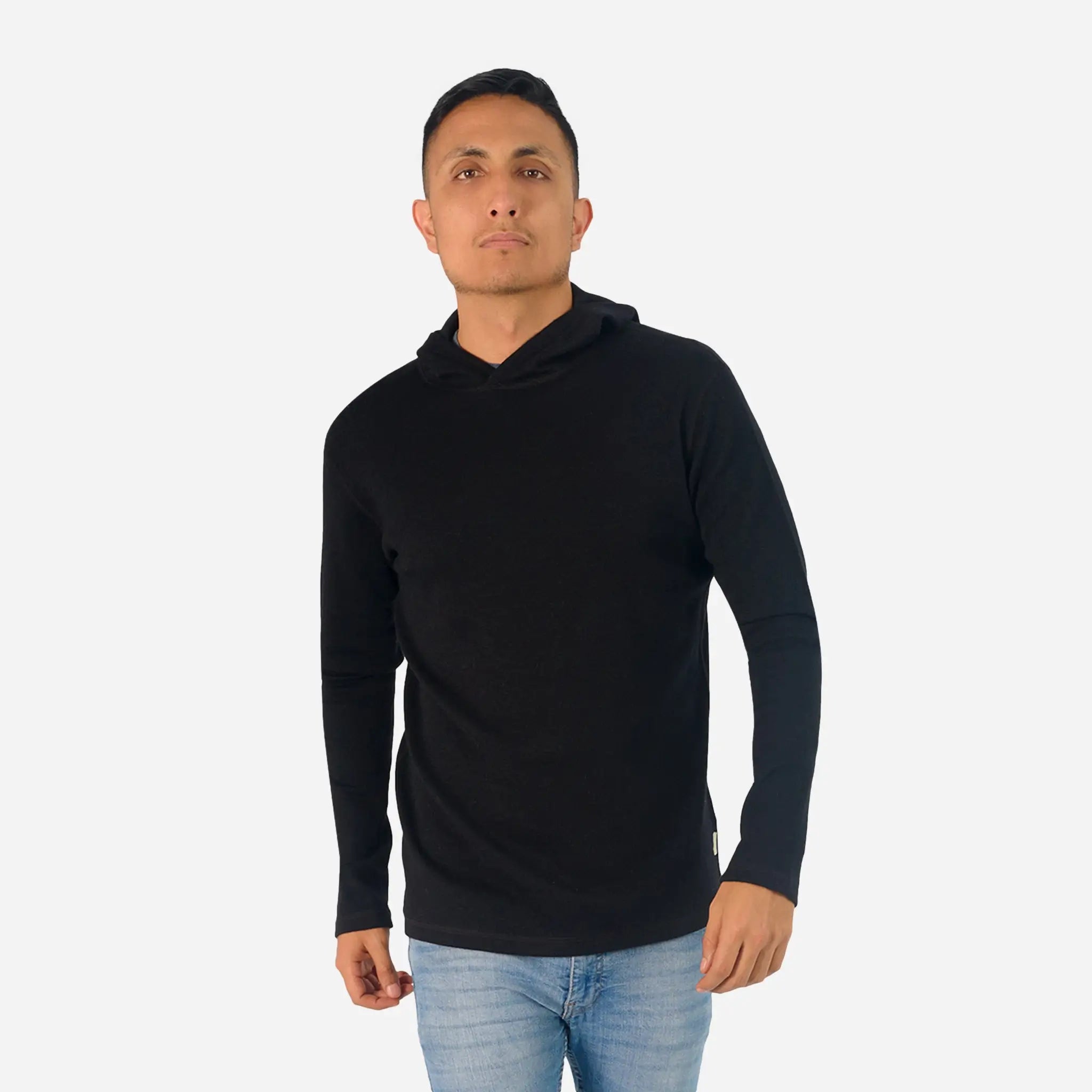 Men's Alpaca Wool Pullover Hoodie - 300 Lightweight Winter Sweater for Outdoor Activities & Casual Wear