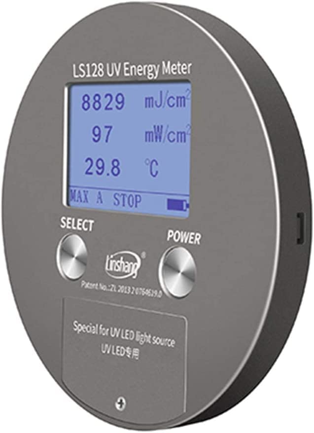 UV Energy Tester Meter - Digital UV Light Intensity Meter for UV LED Machines | Measures UV Energy Density, Irradiance & Temperature | Perfect for UV Curing, Printing & Disinfection Applications