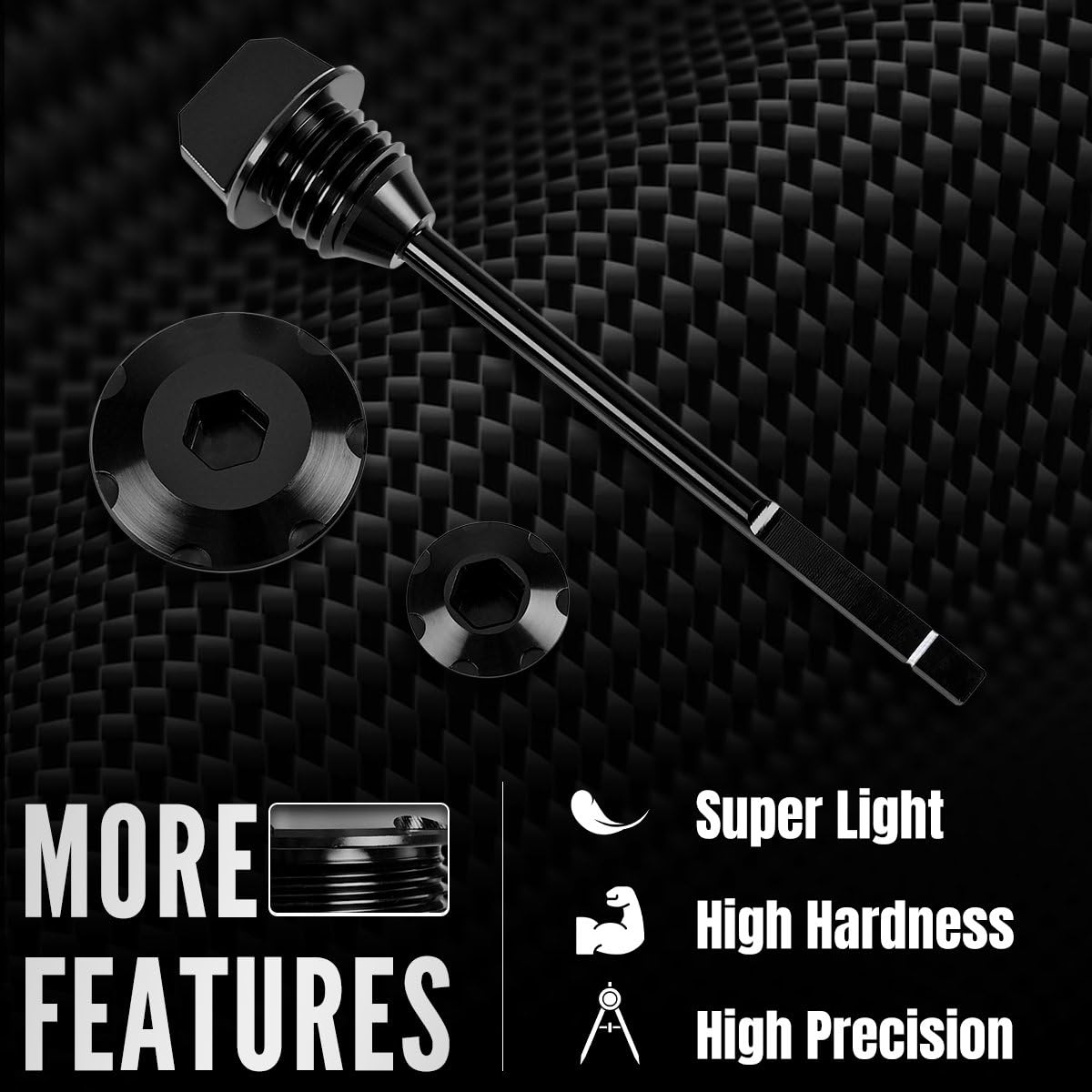 Motorcycle Dirt Bike Billet Aluminum Engine Brake Master Cylinder Bolt Cover Kit - Compatible with Honda CRF110/F 2013-2023 Models - Black - Upgrade Your Bike's Performance & Style for Off-Road Adventures