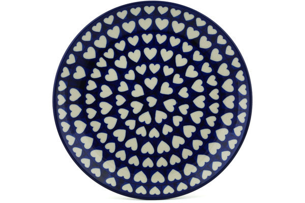 10-Piece Dinner Plate Set with Hypnotic Hearts Design - Elegant Tableware for Dining, Parties, and Home Decor