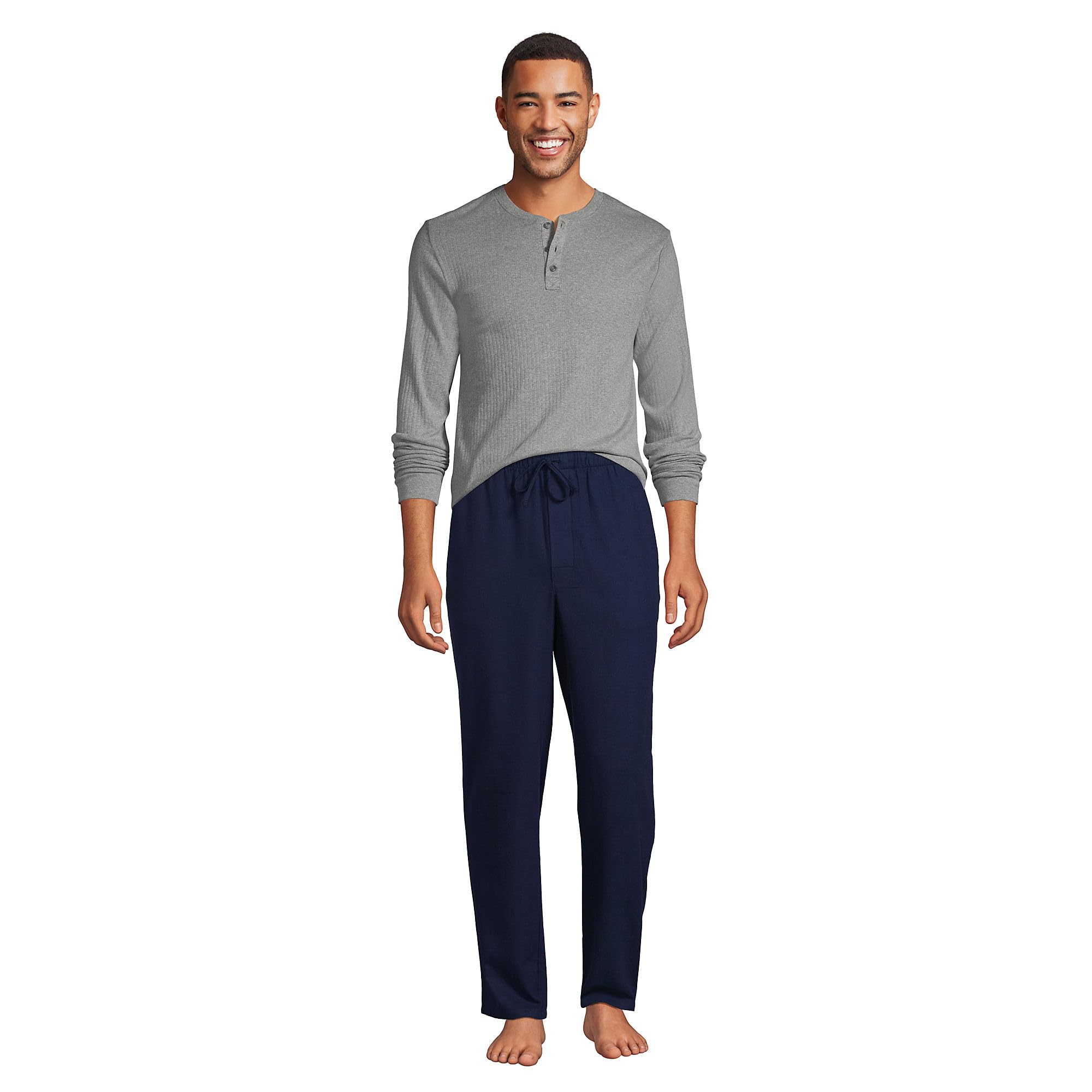 Lands' End Men's Flannel Pajama Pants - Soft & Warm Winter Sleepwear for Lounging at Home or Cozy Nights