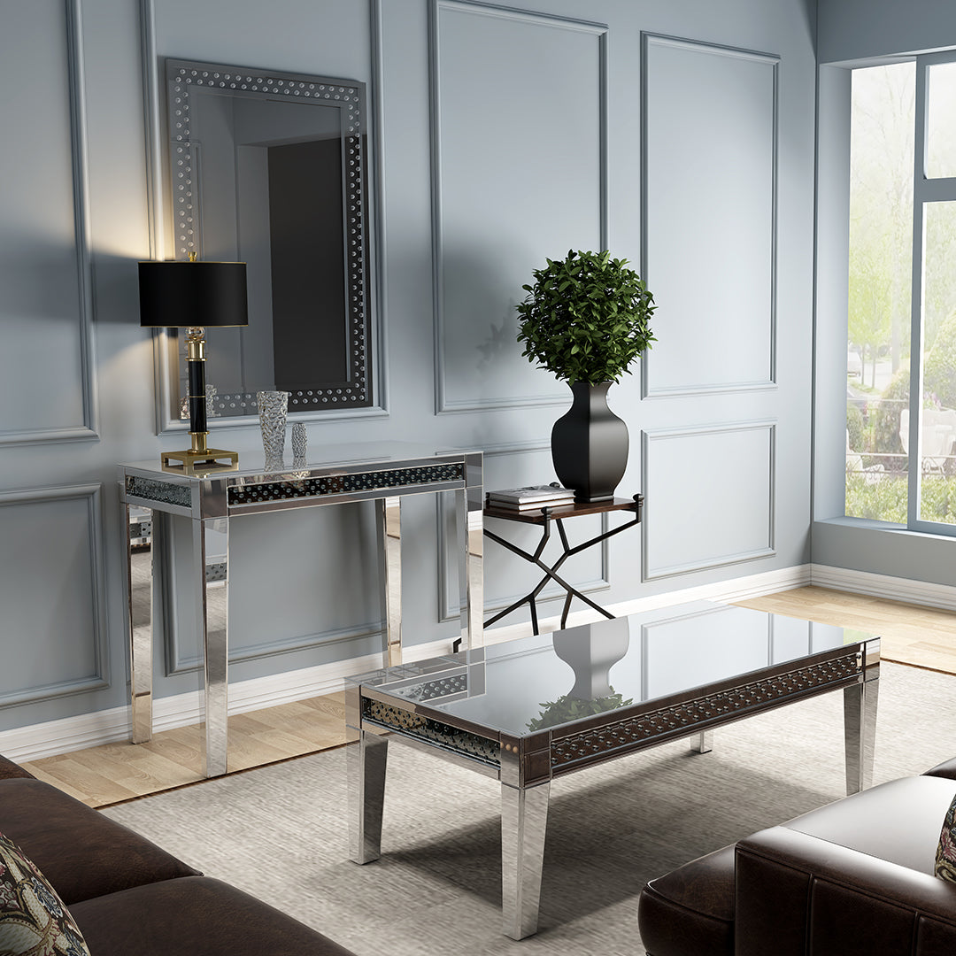Modern Miami Console Table - Elegant Entryway Sofa Table with Wooden Shelf & Metal Legs for Hallway, Living Room & Home Decor