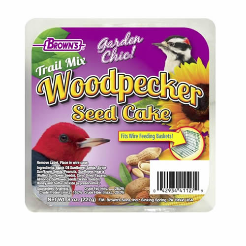 Woodpecker Trail Mix - 8 Pack Seed Cakes for Wild Birds | Nutritious Bird Food for Backyard Feeders, Gardens & Outdoor Bird Watching