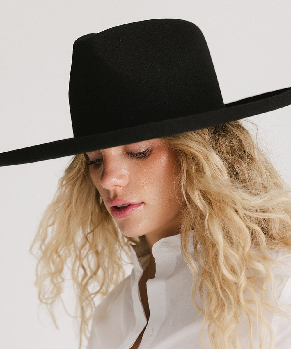 Amelia Pencil Brim Fedora Hat for Women - Stylish Wide Brim Sun Hat for Outdoor, Beach, and Summer Fashion