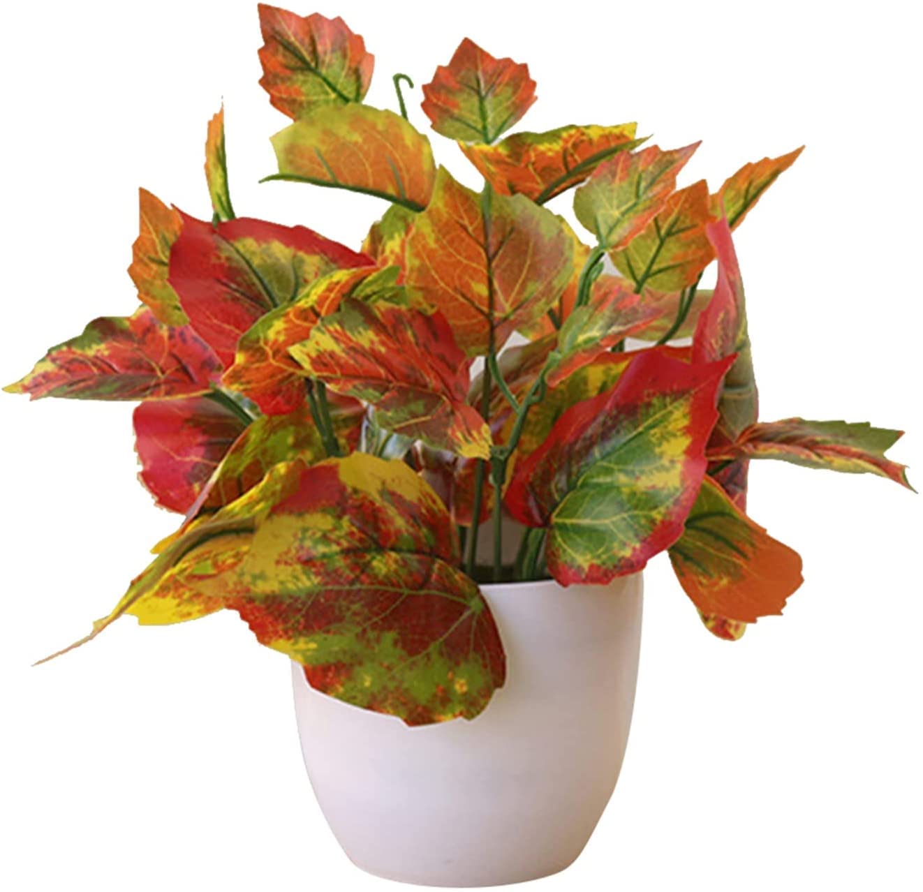 Artificial Fake Flowers for Home & Garden Decor - Lifelike Plastic Potted Plants, Faux Bonsai, Wedding & Party Centerpieces - Unfading, Anti-Corrosion, Low Maintenance Indoor/Outdoor Decor