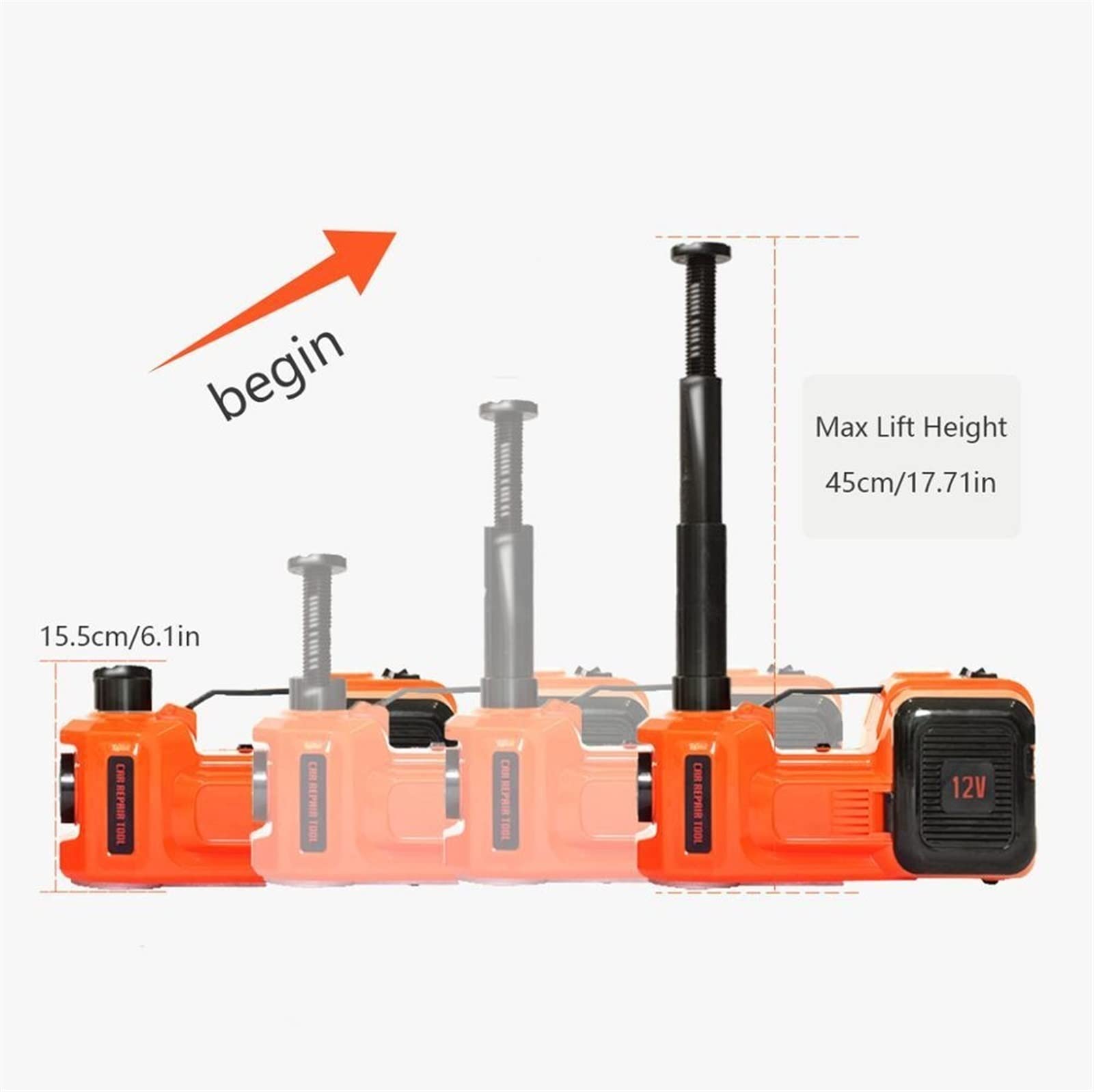 DOLUNTO 3-in-1 5 Ton Electric Hydraulic Car Jack Kit with 12V Impact Wrench, Air Compressor & Tire Repair Tools - Heavy Duty Floor Jack for Vehicle Maintenance, Emergency Roadside Assistance & DIY Auto Repairs