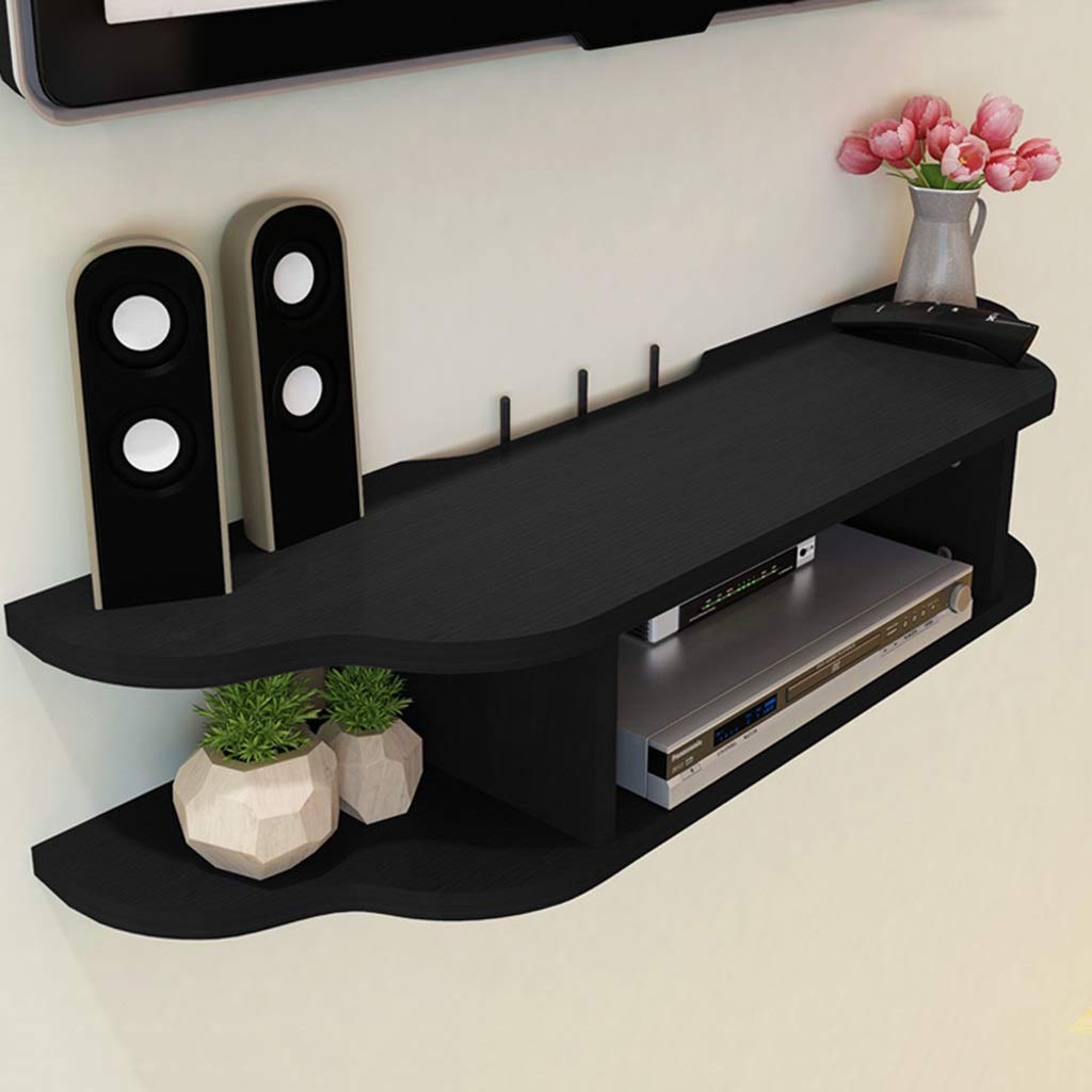 Floating TV Stand Wall Mounted - Modern Media Console with Open Storage Shelf for Cable Box, Router, DVD Player & Game Console - Space-Saving Entertainment Center for Living Room & Bedroom