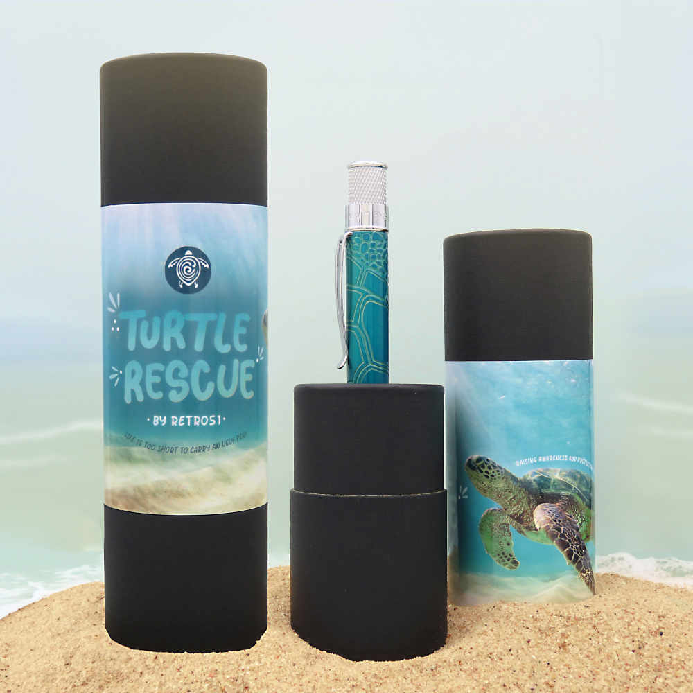 Retro 51 Tornado Rescue Sea Turtle Ballpoint Pen - Premium Writing Gift for Office, School & Collectors - Smooth Ink Flow for Everyday Use & Special Occasions