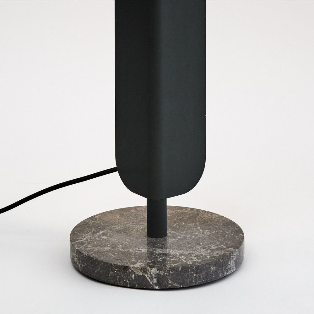 PRE ORDER | BEN TOVIM DESIGN Formation Floor Lamp - Modern Grey Marble Base with Deep Sea Fins Shade | Living Room, Bedroom & Office Lighting Decor